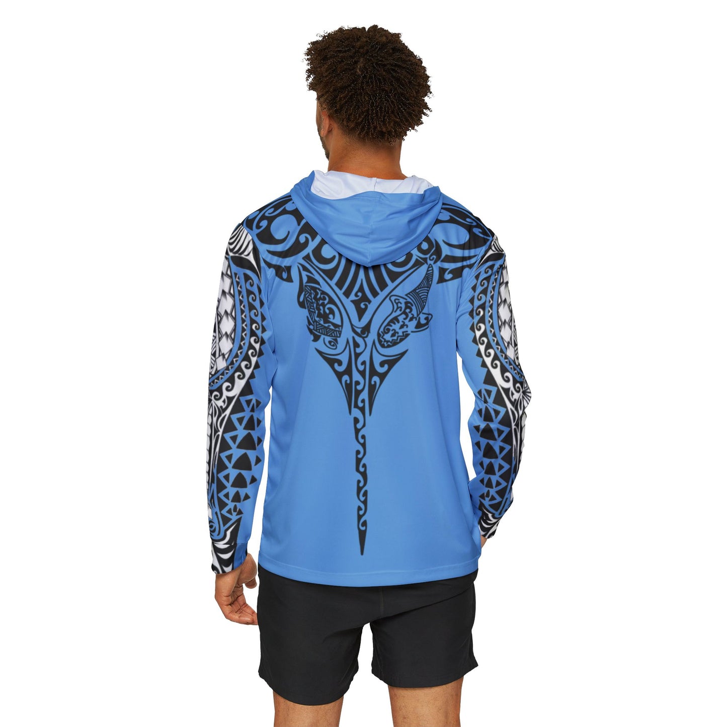 Blue Just Messing Around Tribal Tattoo Hoodie