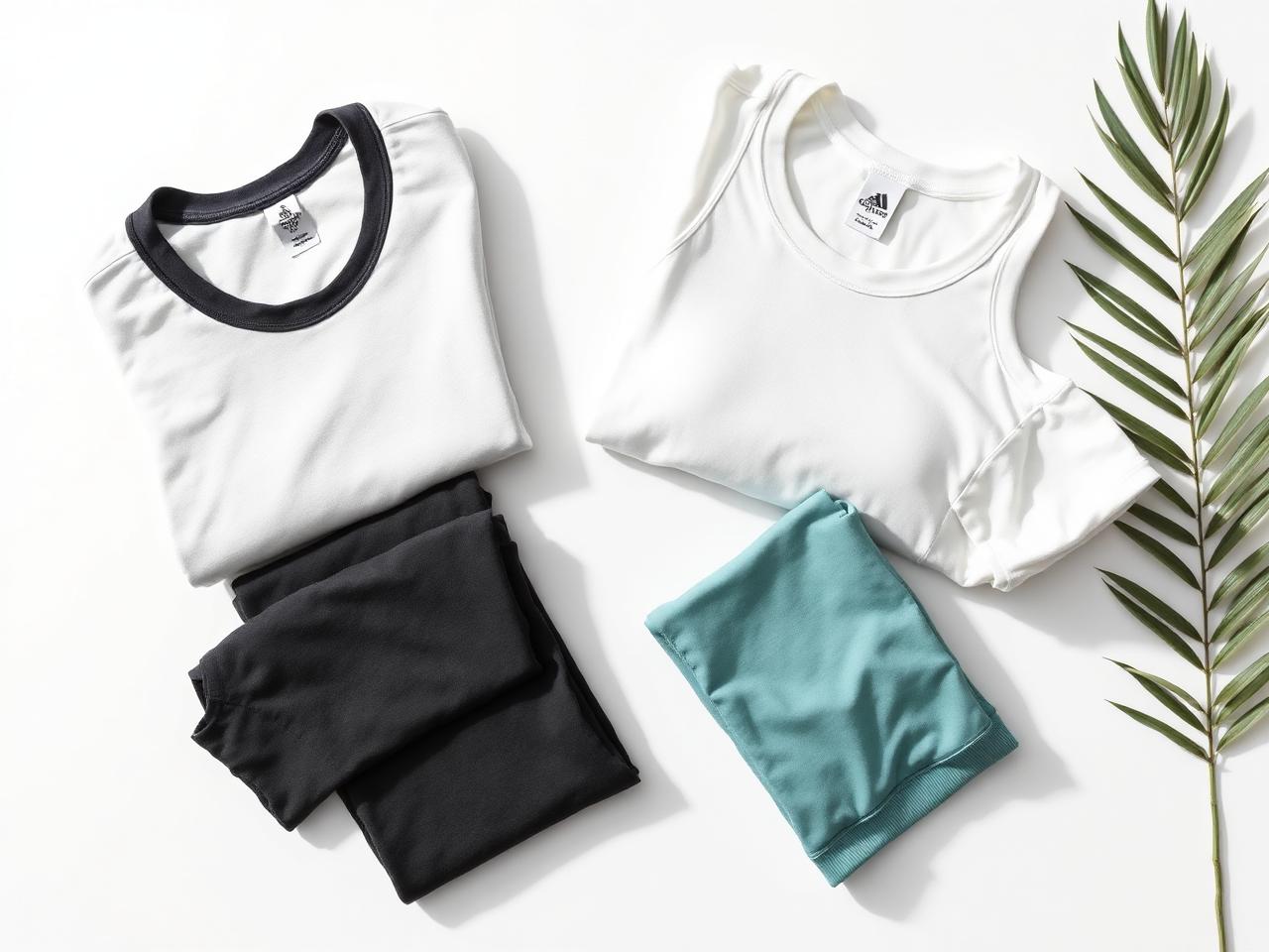 Lightweight ParkFit Co activewear flat lay