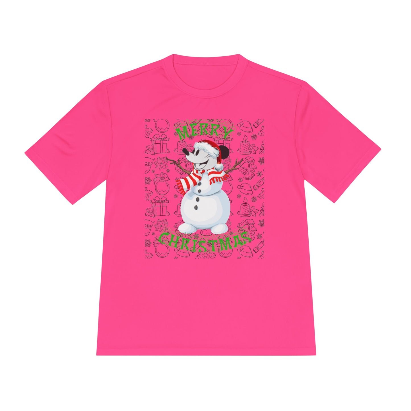 Holiday Snowman Graphic Tee - 'Let It Snow' Moisture-Wicking Shirt