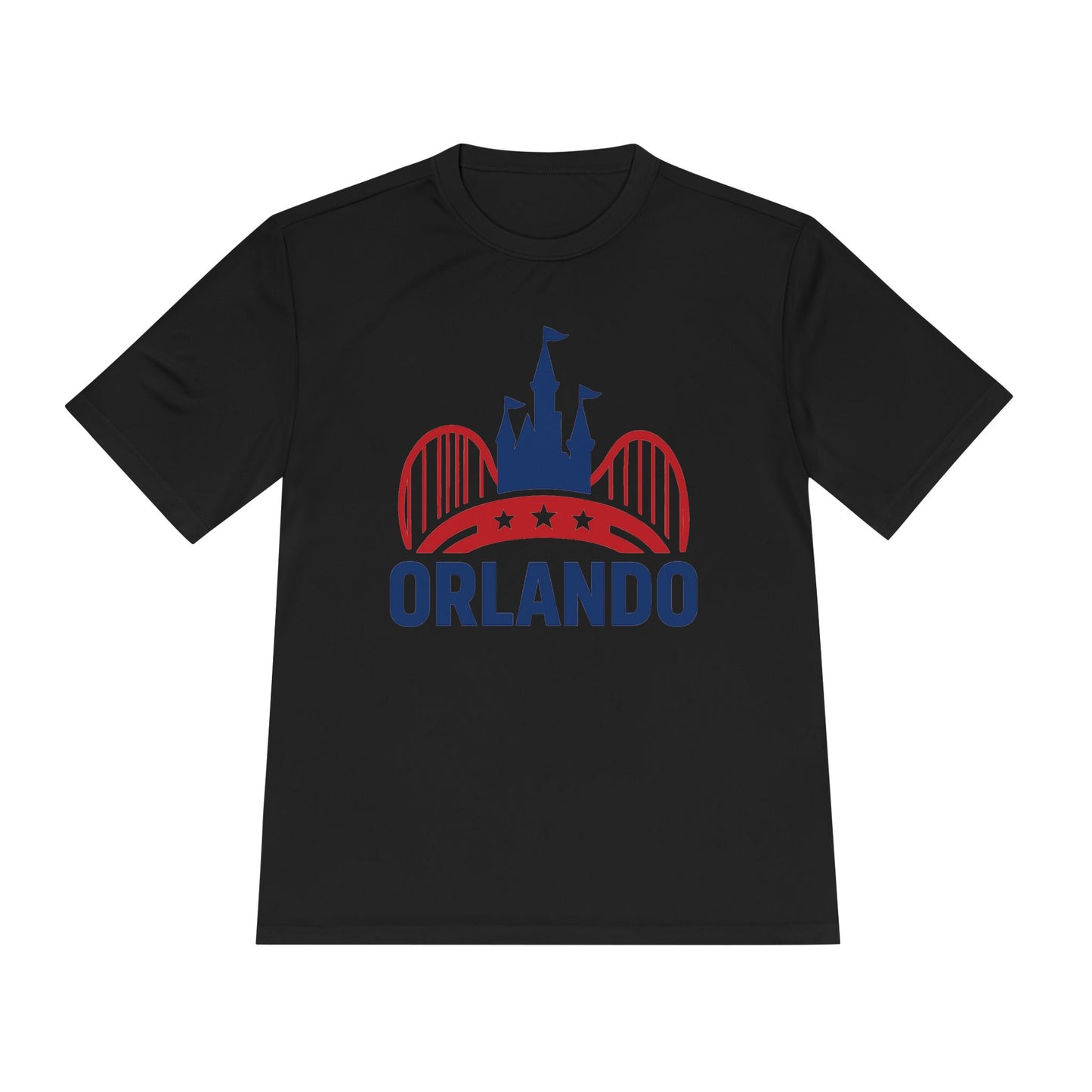 Orlando Theme Park Graphic Tee — Retro Castle & Roller Coaster Shirt