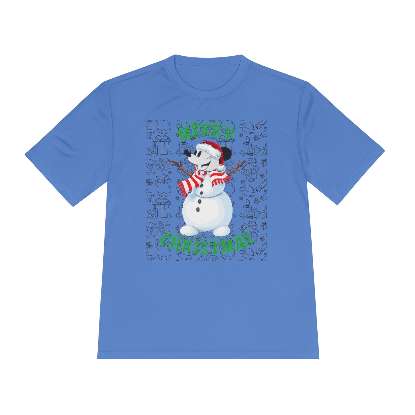 Holiday Snowman Graphic Tee - 'Let It Snow' Moisture-Wicking Shirt