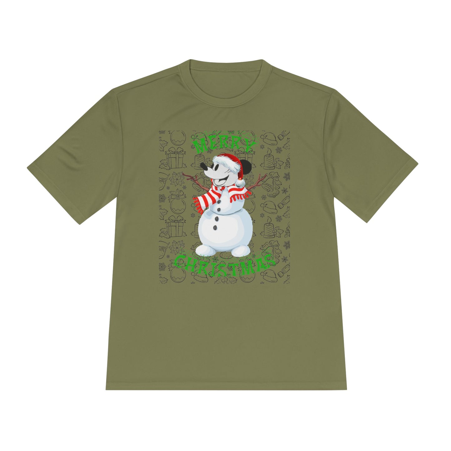 Holiday Snowman Graphic Tee - 'Let It Snow' Moisture-Wicking Shirt