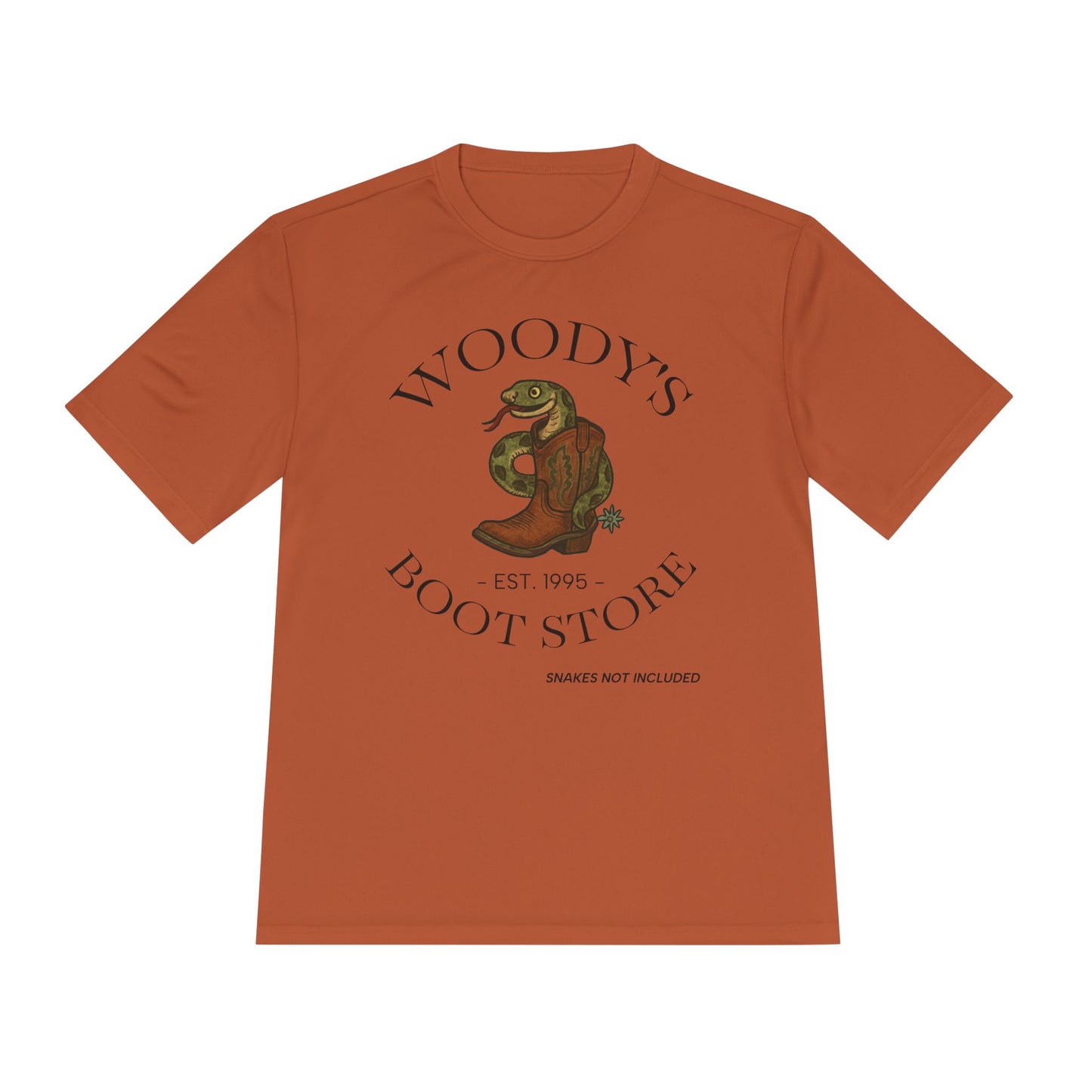 Woody's Boot Store -Moisture Wicking Tee