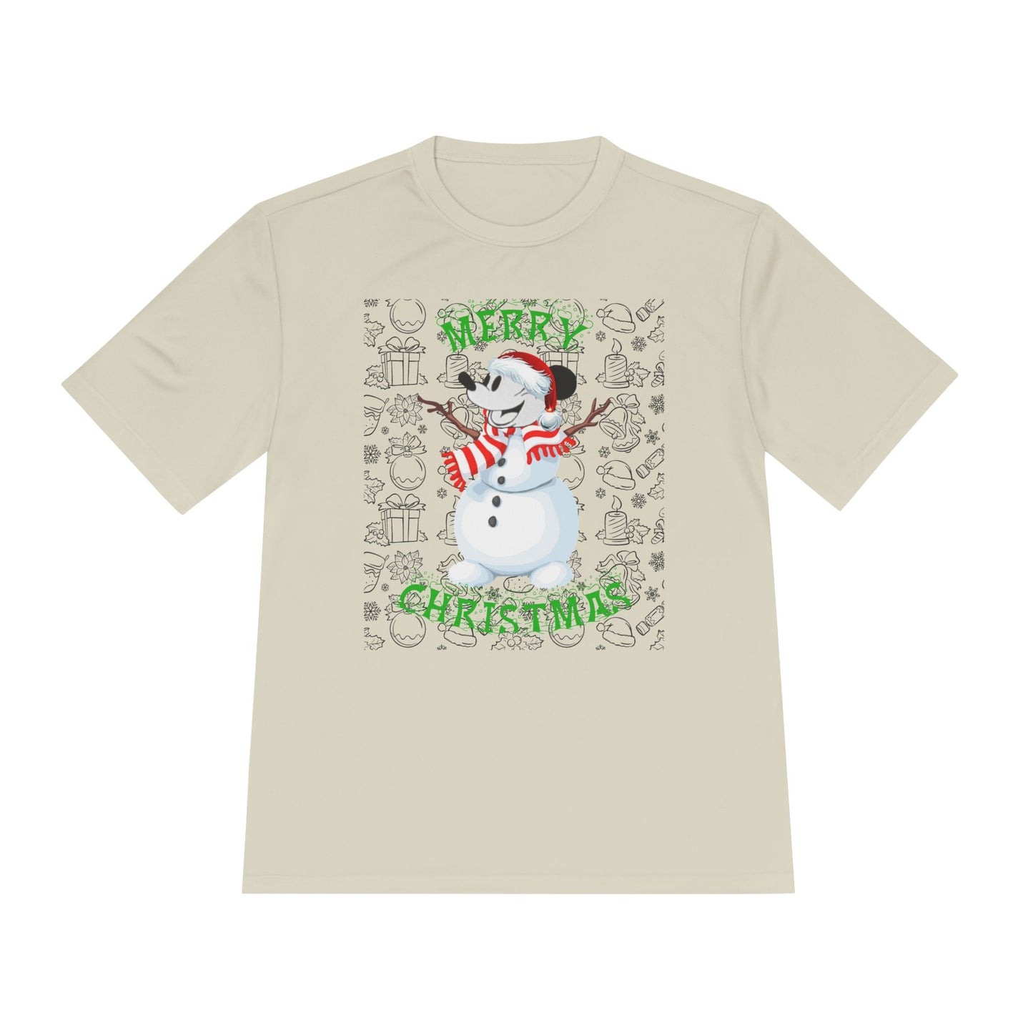 Holiday Snowman Graphic Tee - 'Let It Snow' Moisture-Wicking Shirt
