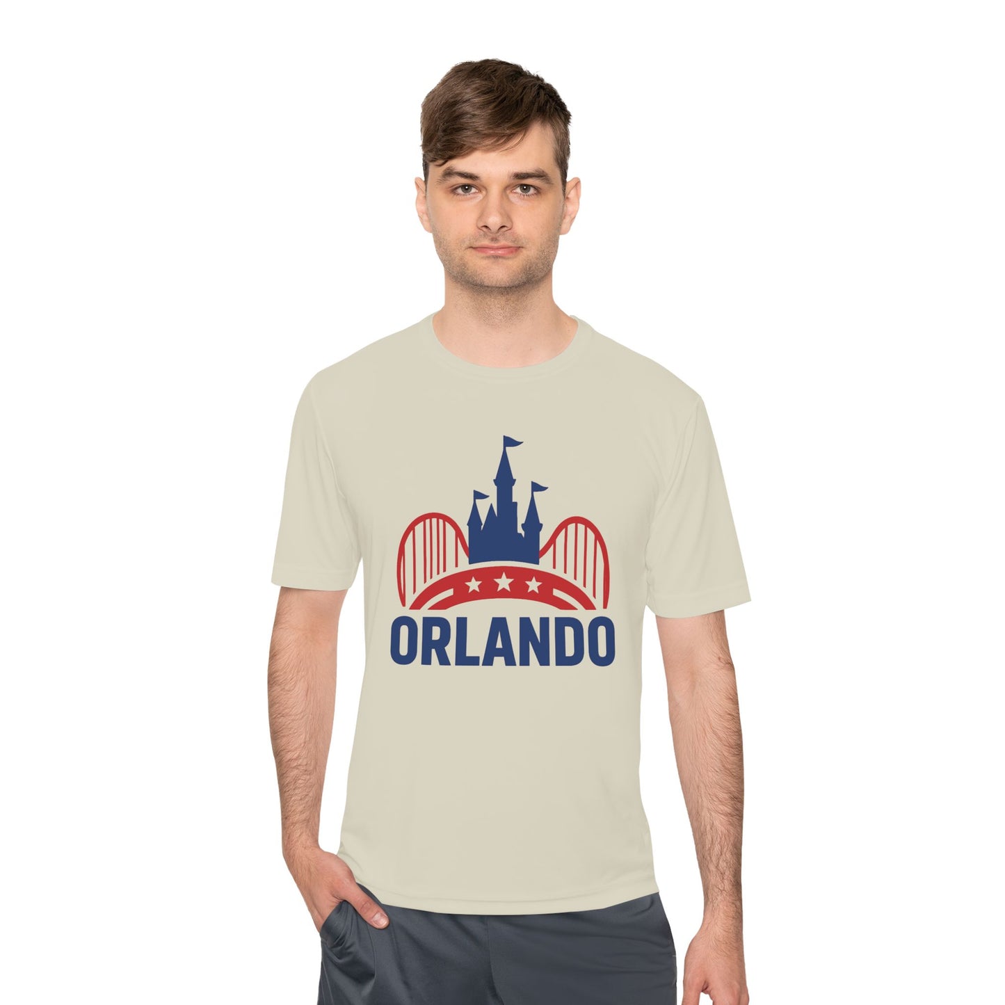 Orlando Theme Park Graphic Tee — Retro Castle & Roller Coaster Shirt
