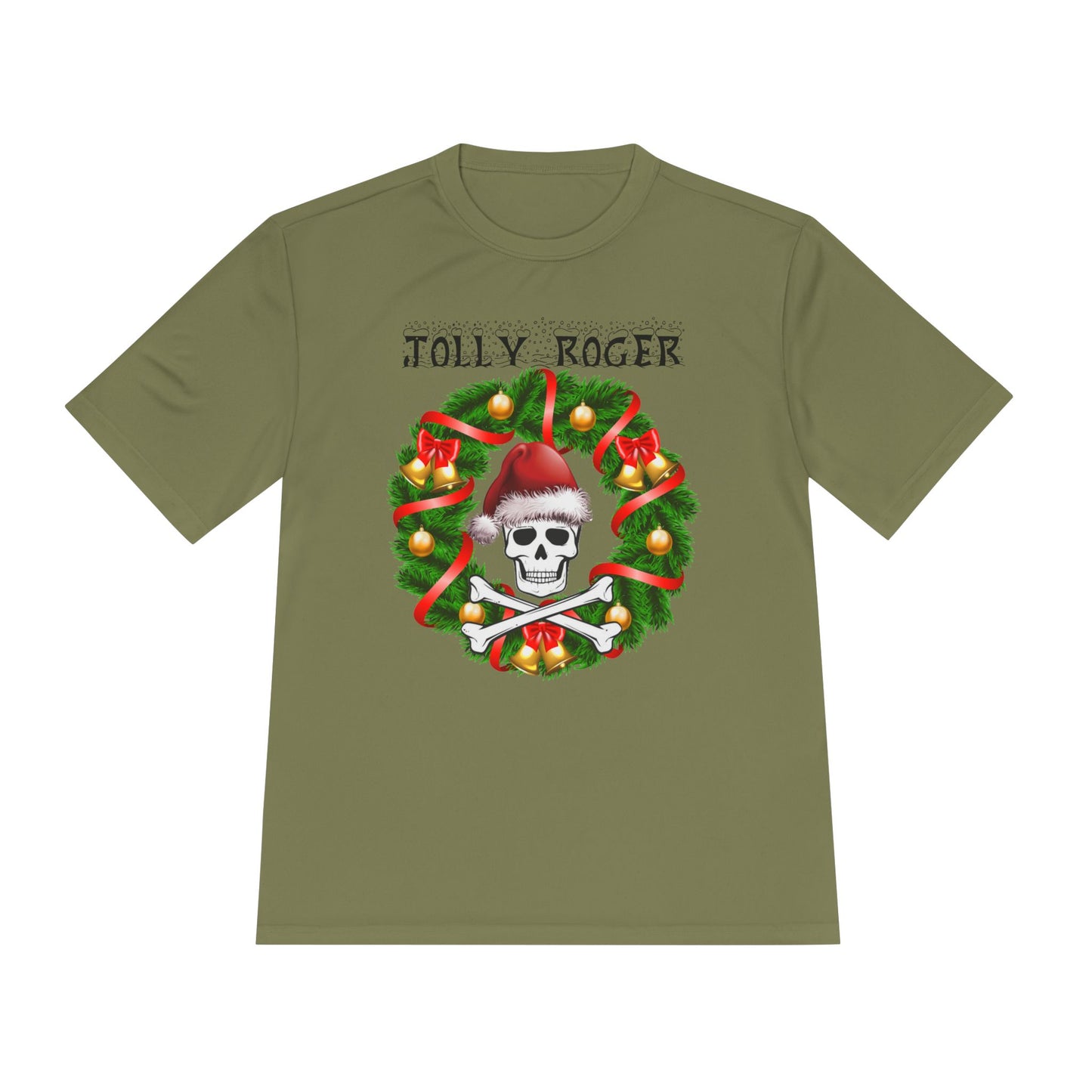 Jolly Roger Christmas Tee — Pirate Skull Wreath Holiday Shirt
