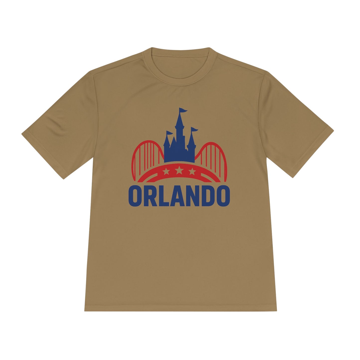 Orlando Theme Park Graphic Tee — Retro Castle & Roller Coaster Shirt