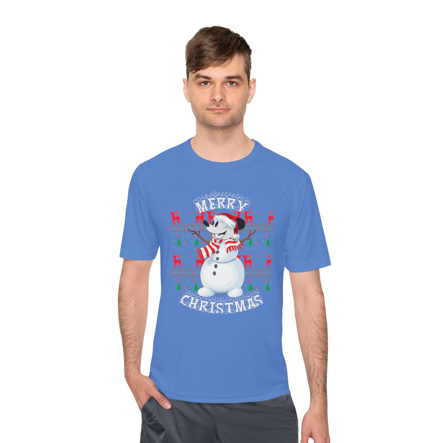 Christmas Snowman Tee - 'Merry Christmas' Holiday Graphic Shirt