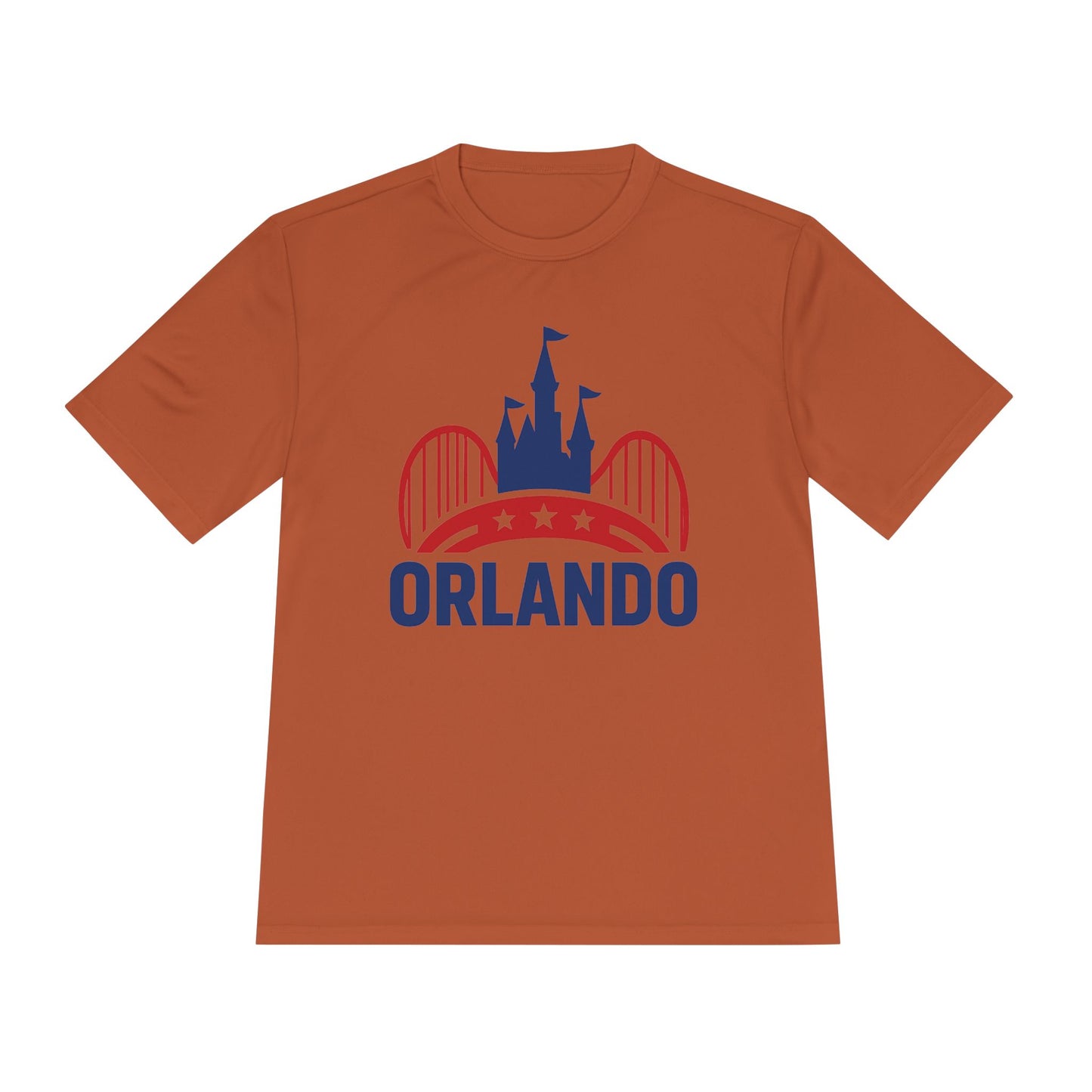 Orlando Theme Park Graphic Tee — Retro Castle & Roller Coaster Shirt