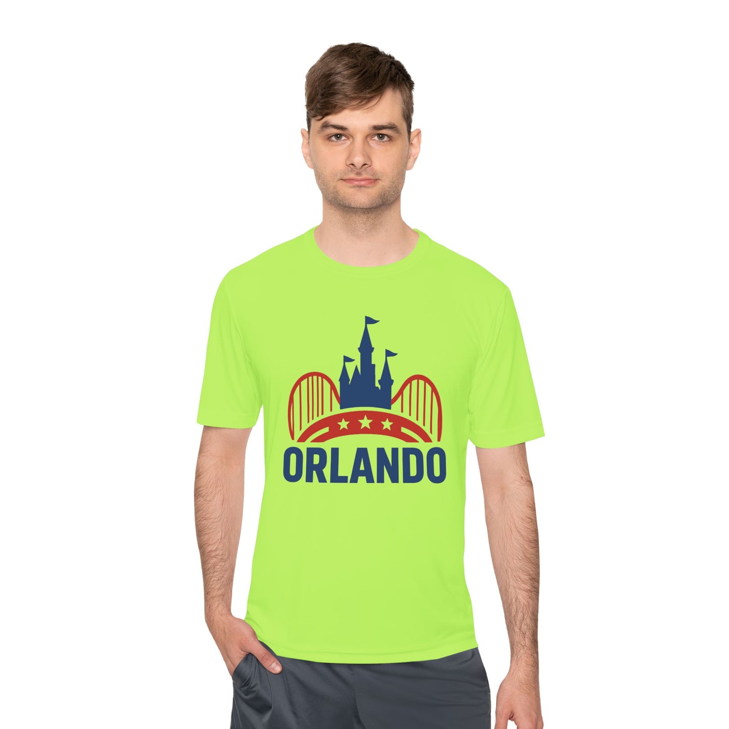 Orlando Theme Park Graphic Tee — Retro Castle & Roller Coaster Shirt