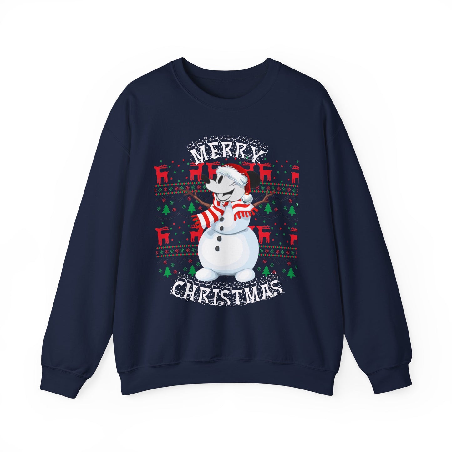 Christmas Snowman Crewneck Sweatshirt – "Merry Christmas" Holiday Pullover