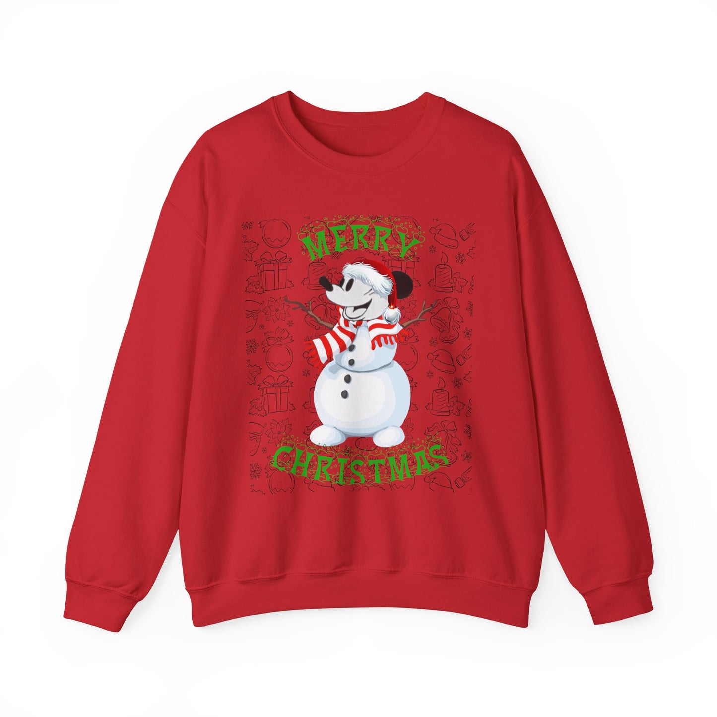 Christmas Snowman Crewneck Sweatshirt – "Merry Christmas" Holiday Pullover