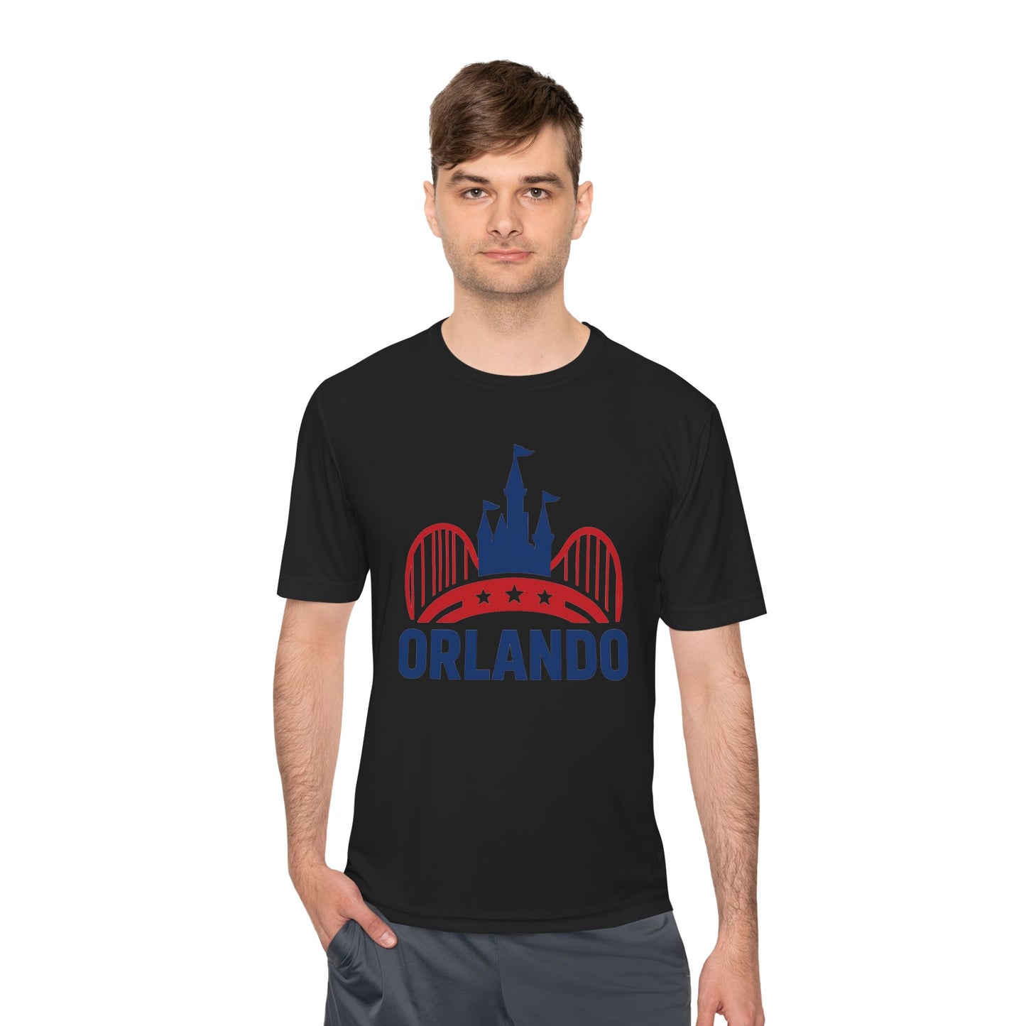 Orlando Theme Park Graphic Tee — Retro Castle & Roller Coaster Shirt