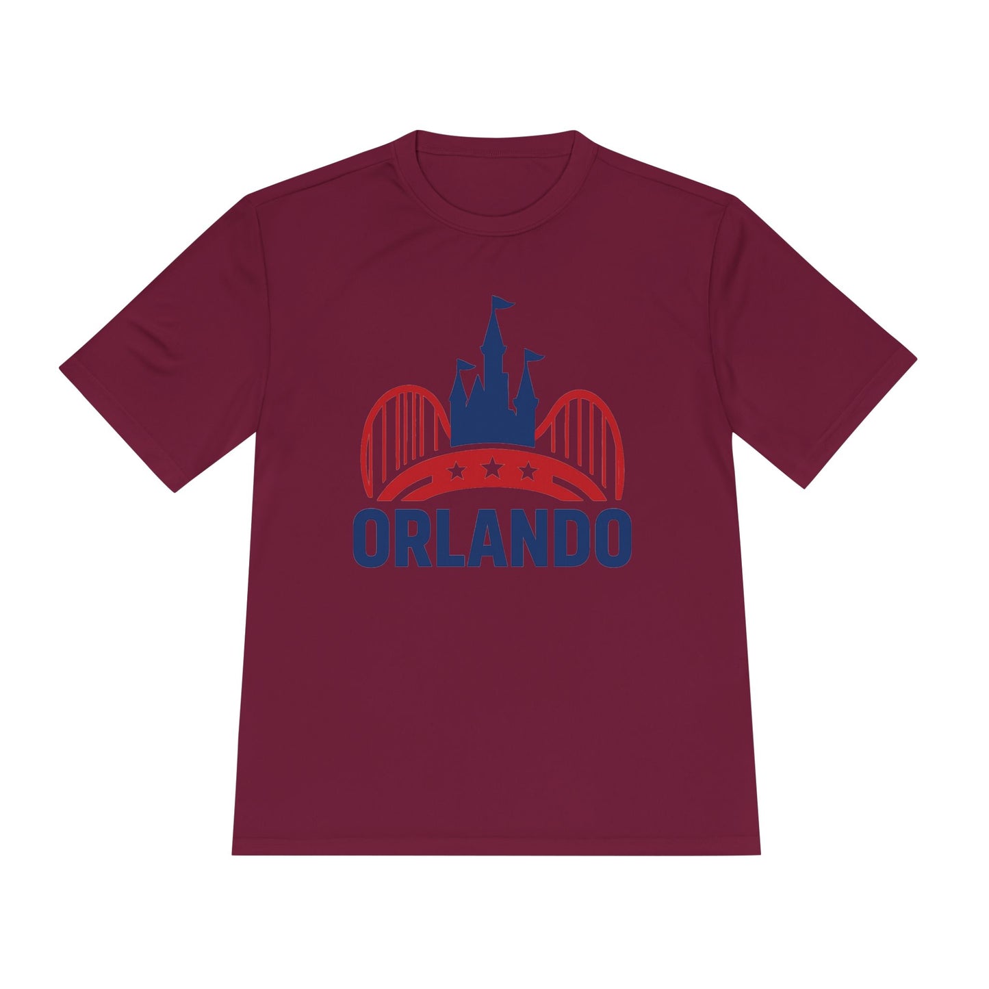 Orlando Theme Park Graphic Tee — Retro Castle & Roller Coaster Shirt