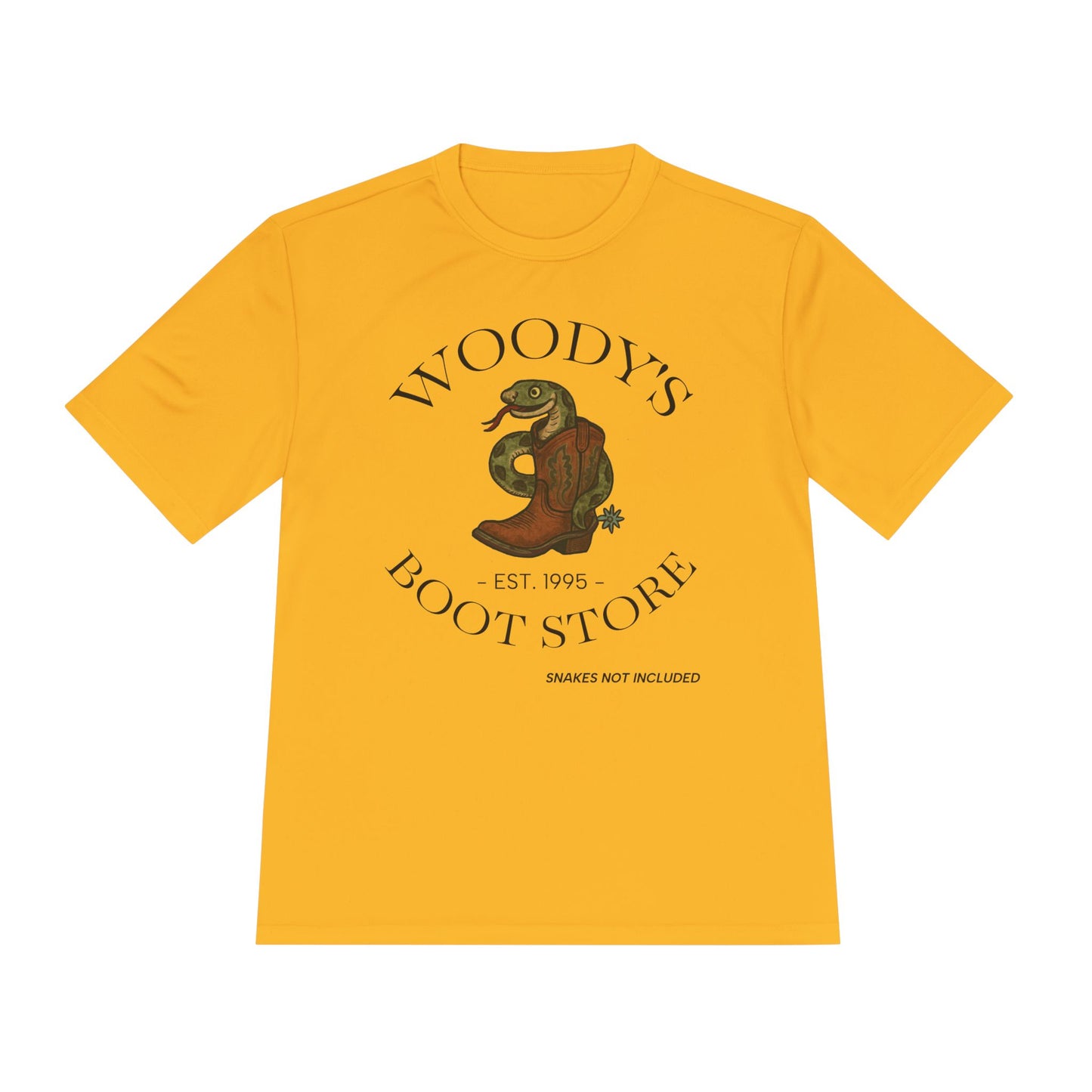 Woody's Boot Store -Moisture Wicking Tee