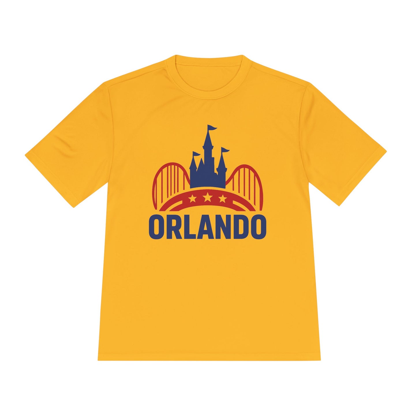 Orlando Theme Park Graphic Tee — Retro Castle & Roller Coaster Shirt