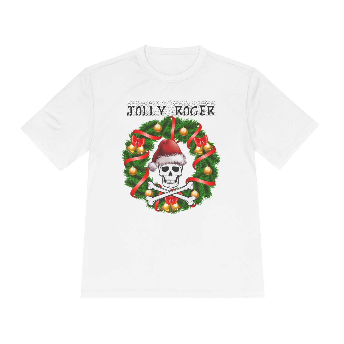 Jolly Roger Christmas Tee — Pirate Skull Wreath Holiday Shirt