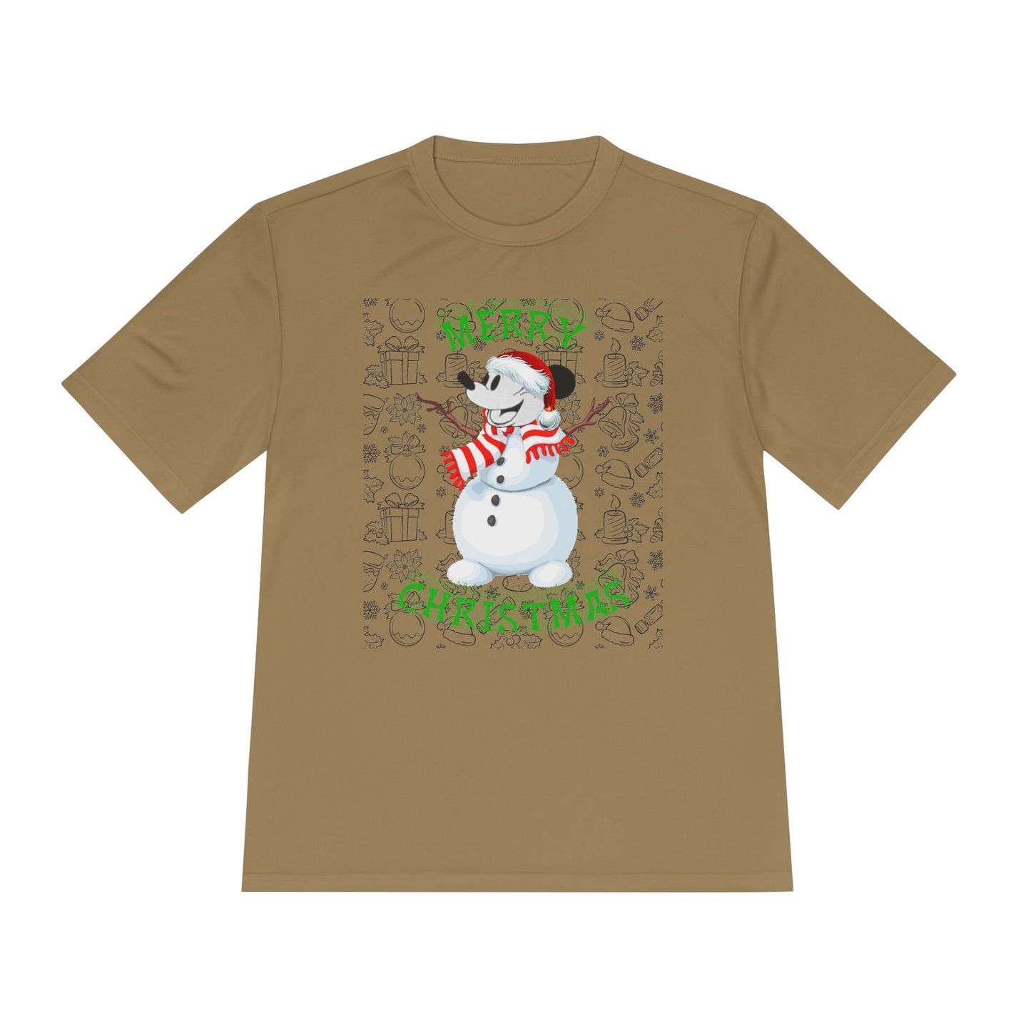 Holiday Snowman Graphic Tee - 'Let It Snow' Moisture-Wicking Shirt