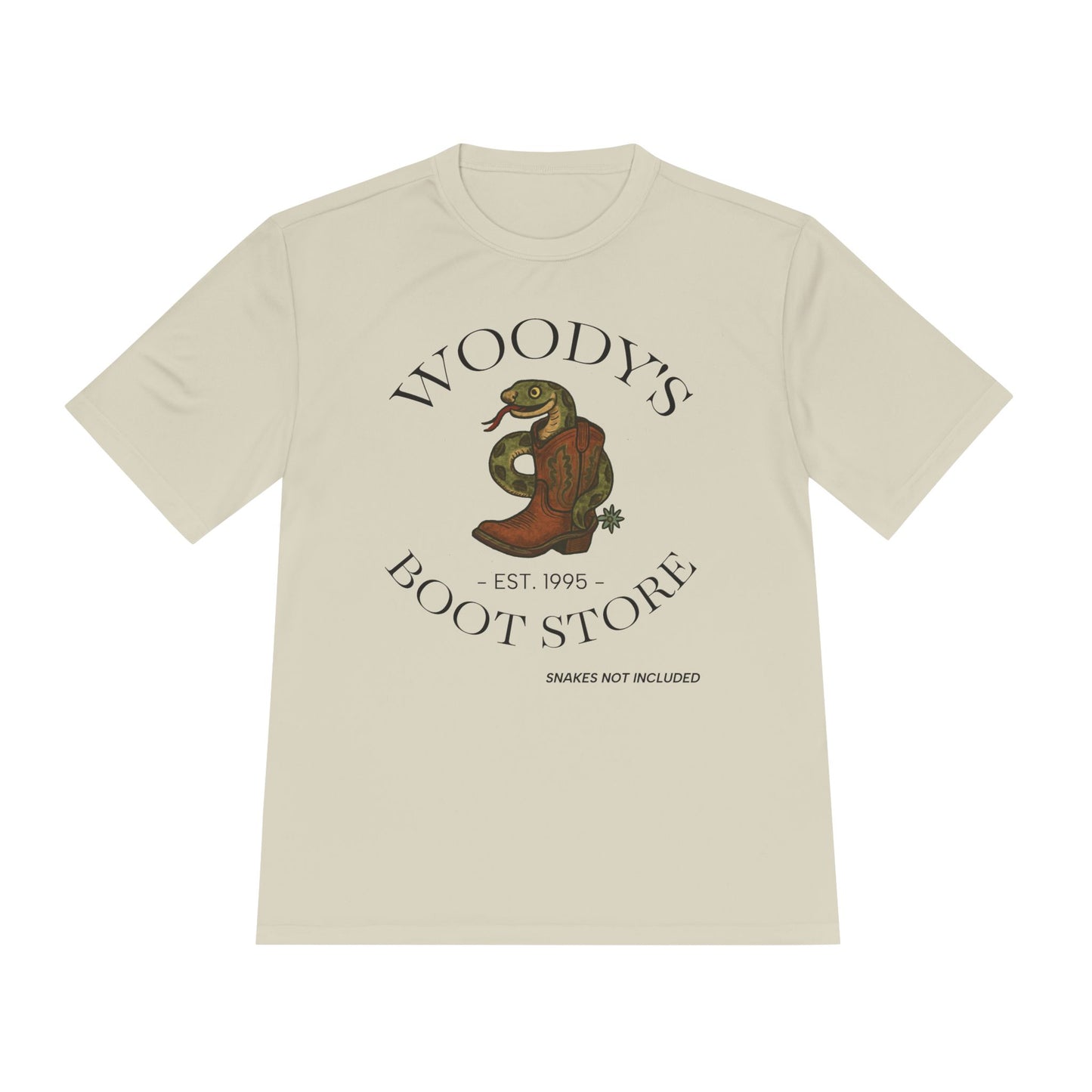 Woody's Boot Store -Moisture Wicking Tee