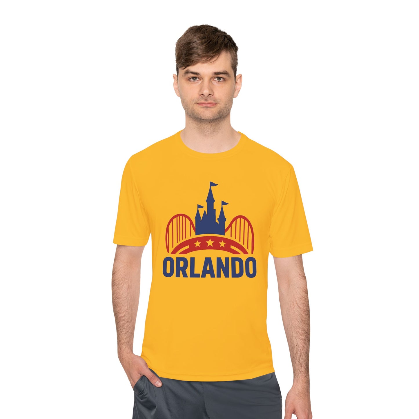 Orlando Theme Park Graphic Tee — Retro Castle & Roller Coaster Shirt