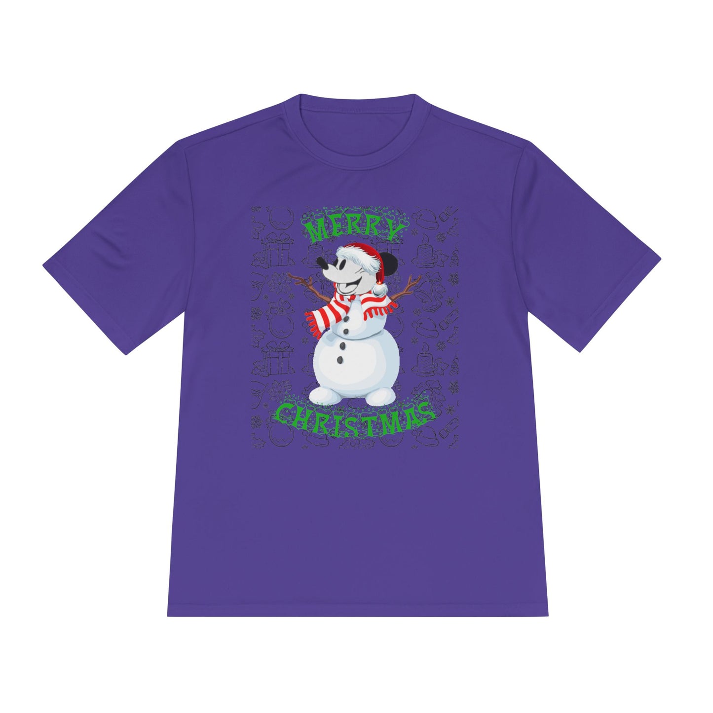Holiday Snowman Graphic Tee - 'Let It Snow' Moisture-Wicking Shirt