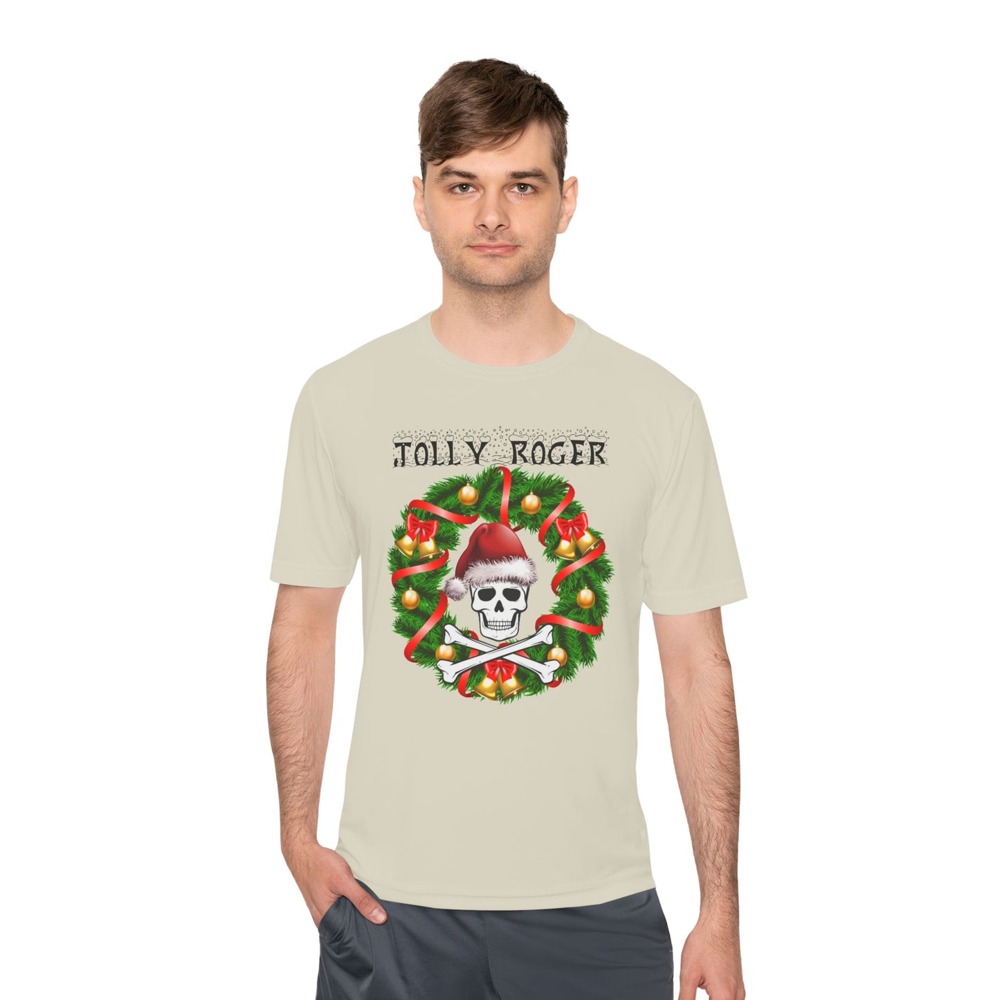 Jolly Roger Christmas Tee — Pirate Skull Wreath Holiday Shirt