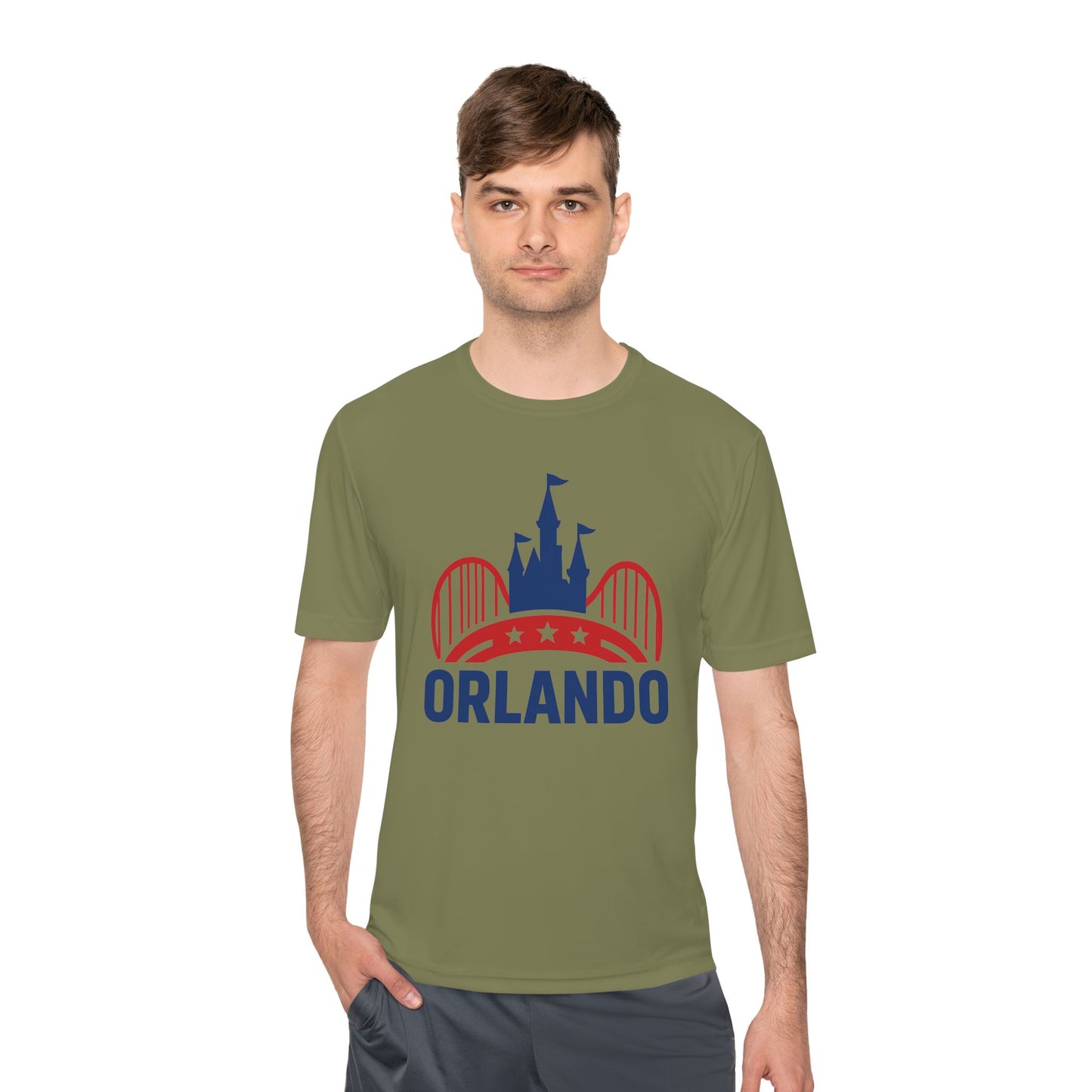 Orlando Theme Park Graphic Tee — Retro Castle & Roller Coaster Shirt