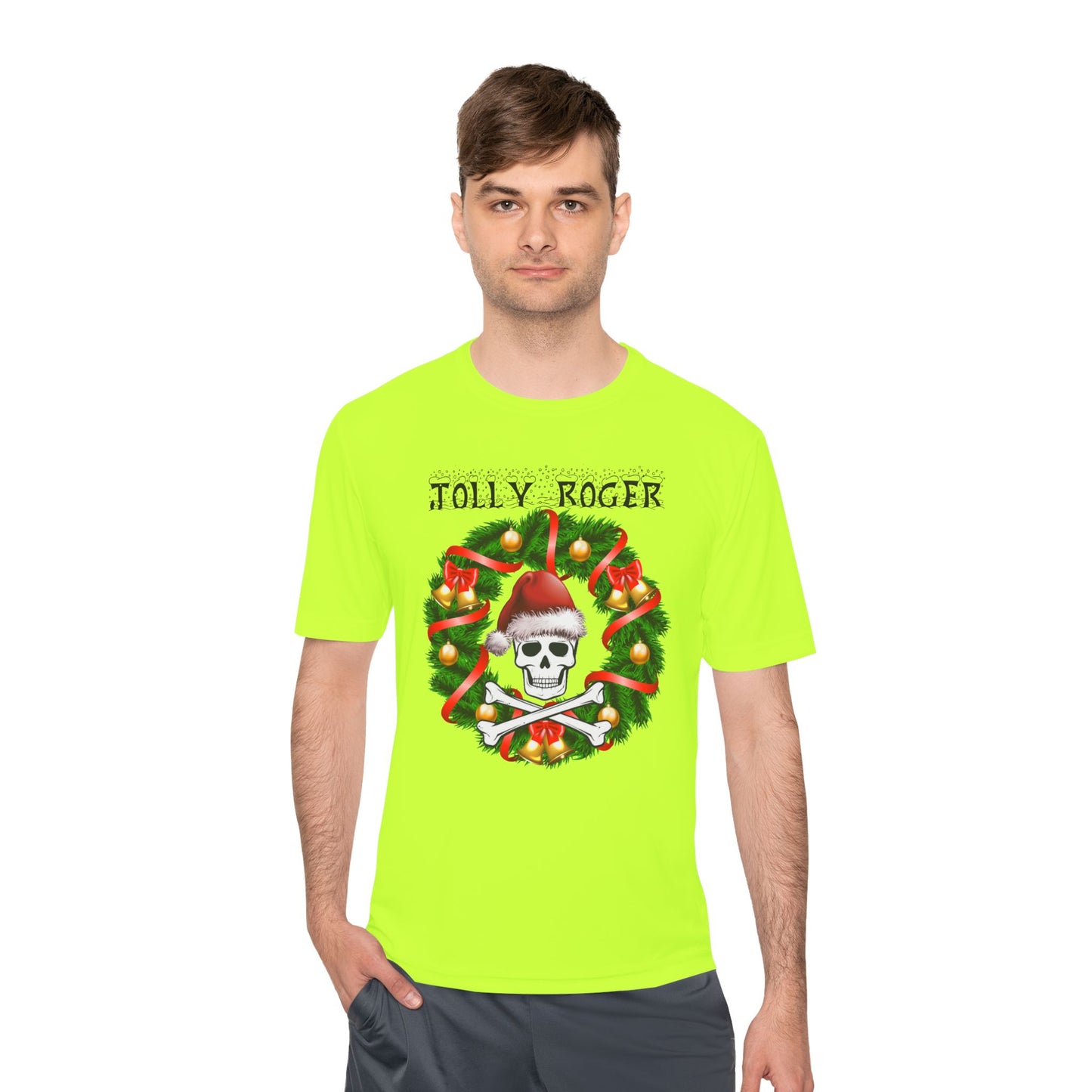 Jolly Roger Christmas Tee — Pirate Skull Wreath Holiday Shirt