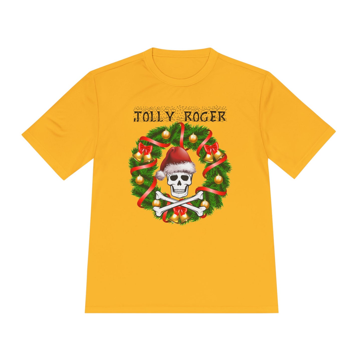 Jolly Roger Christmas Tee — Pirate Skull Wreath Holiday Shirt