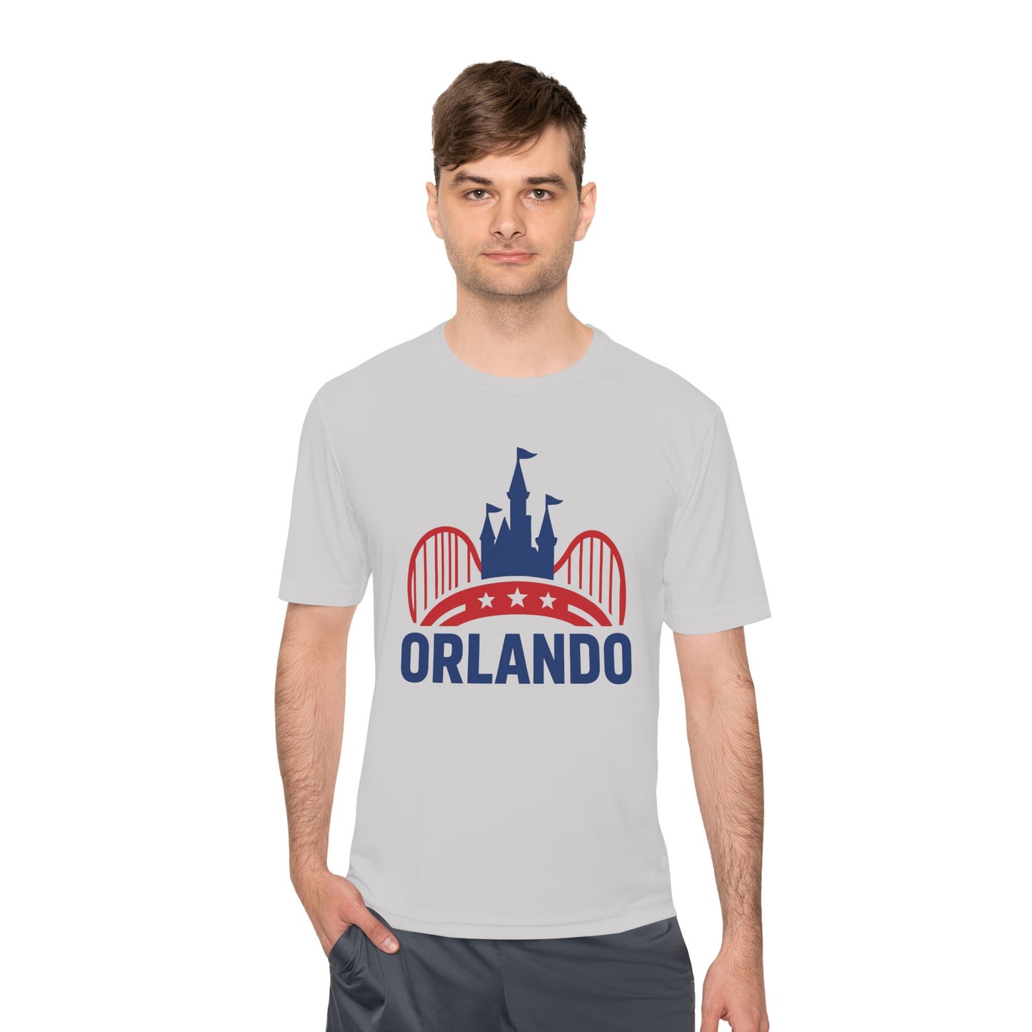 Orlando Theme Park Graphic Tee — Retro Castle & Roller Coaster Shirt