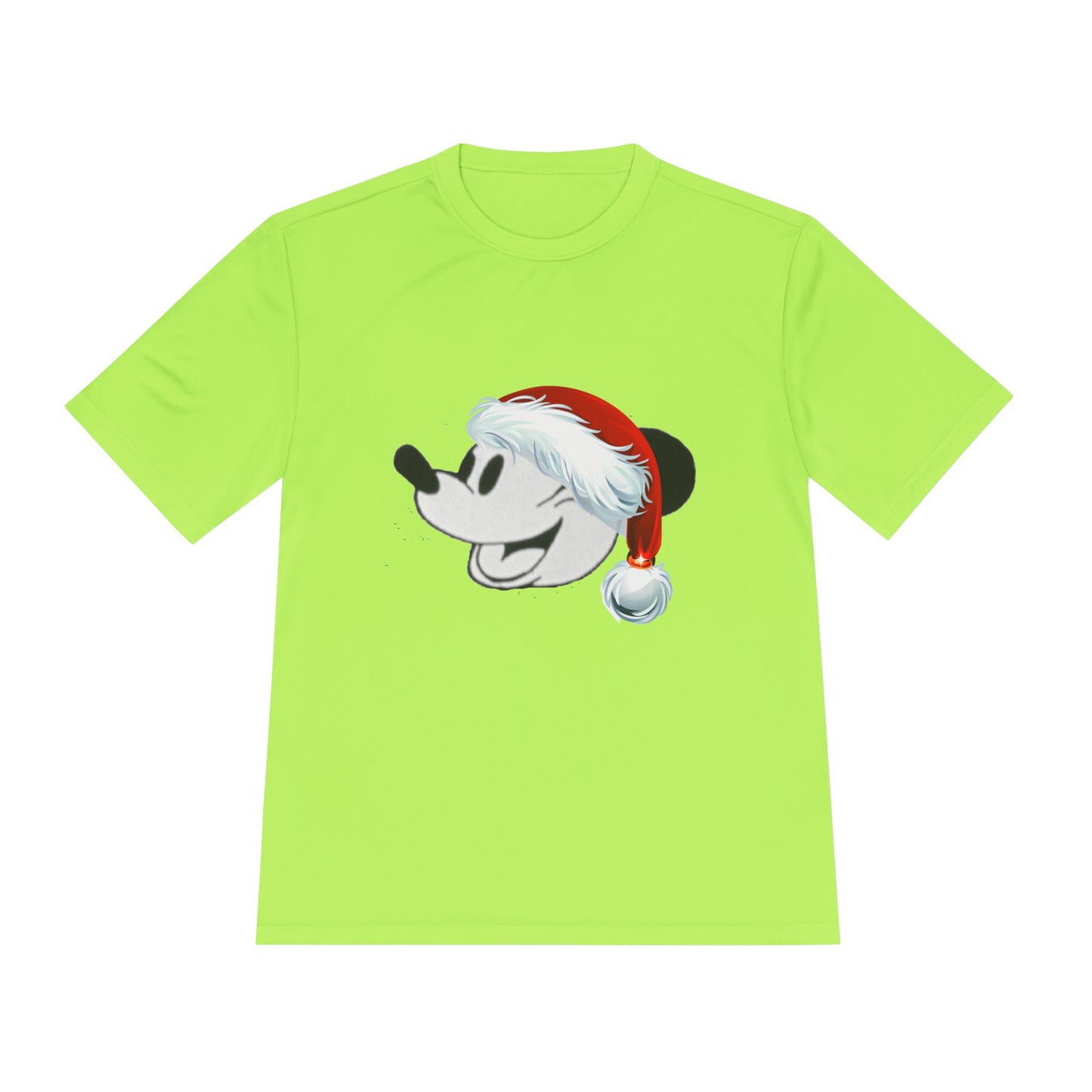 Christmas Cartoon Mouse Tee — Festive Santa Hat Holiday T-Shirt