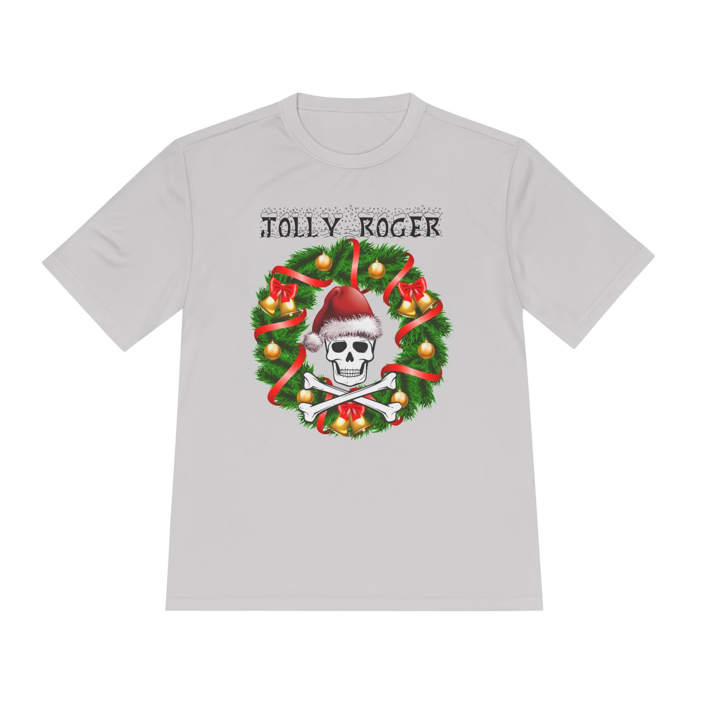 Jolly Roger Christmas Tee — Pirate Skull Wreath Holiday Shirt