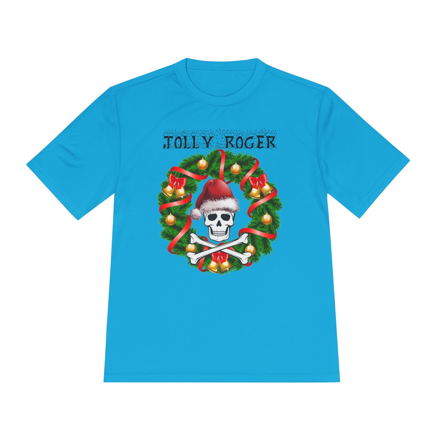 Jolly Roger Christmas Tee — Pirate Skull Wreath Holiday Shirt