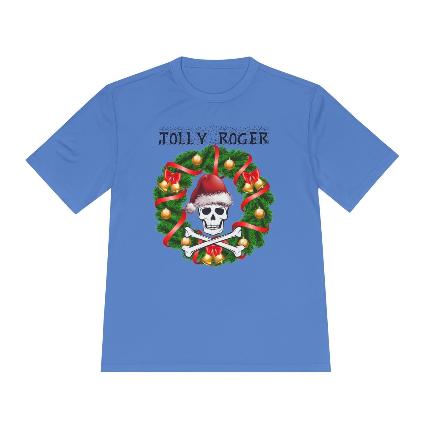 Jolly Roger Christmas Tee — Pirate Skull Wreath Holiday Shirt