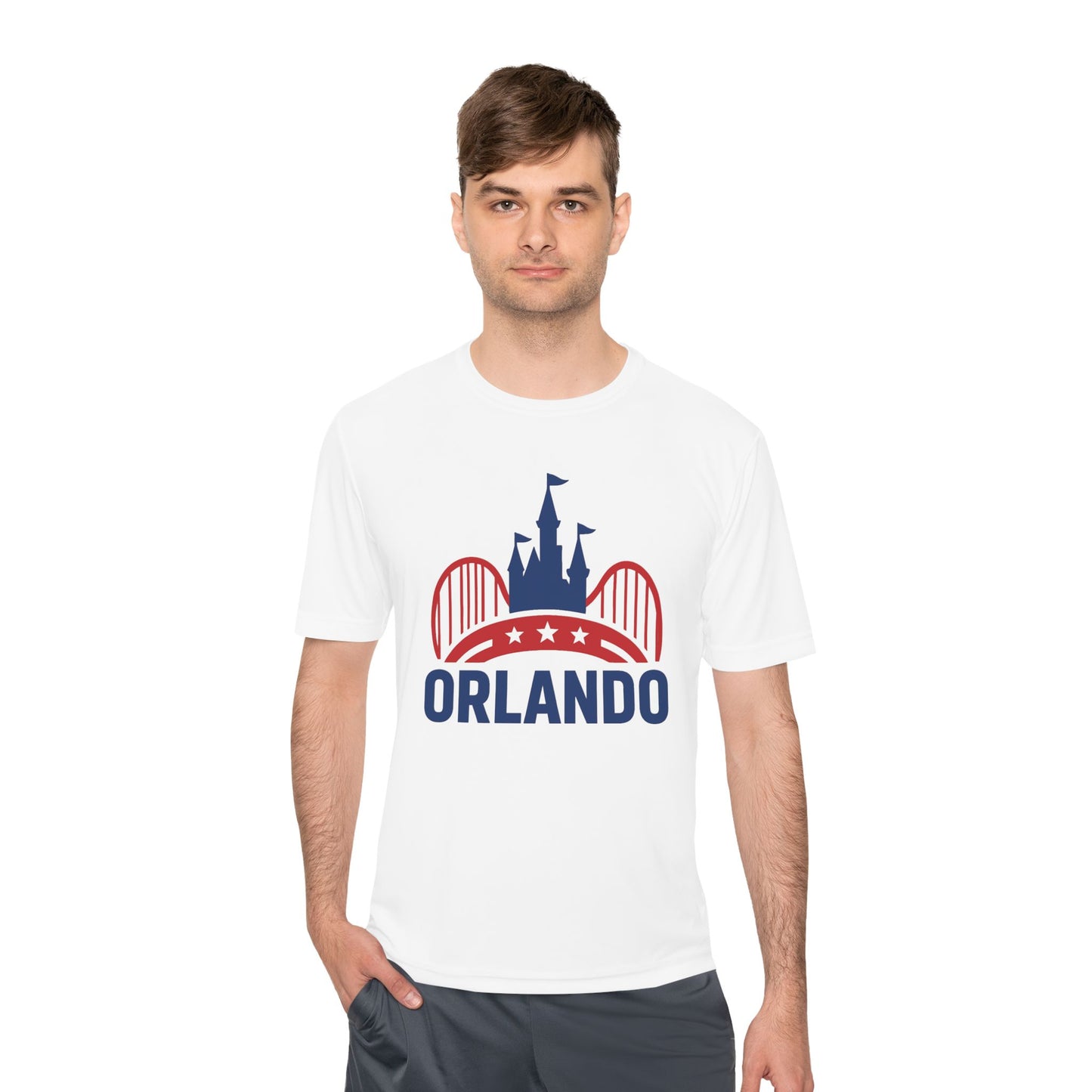 Orlando Theme Park Graphic Tee — Retro Castle & Roller Coaster Shirt
