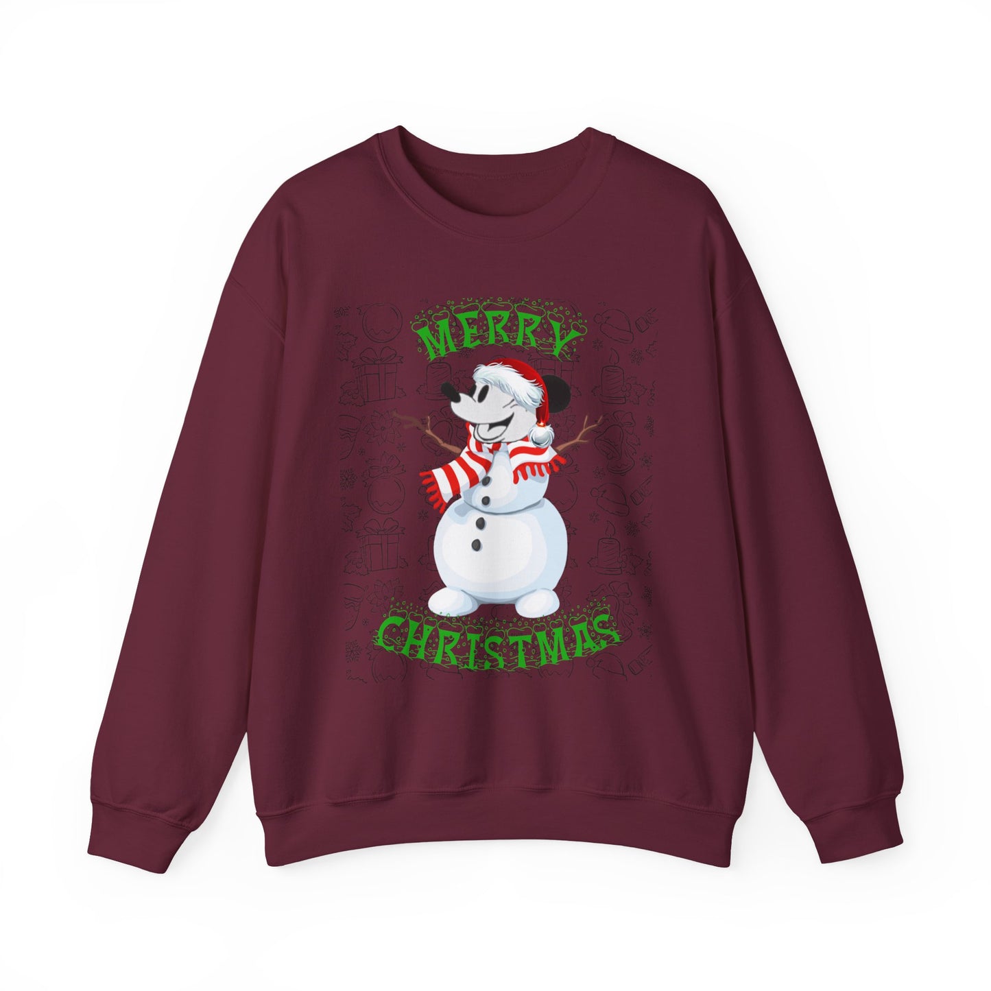 Christmas Snowman Crewneck Sweatshirt – "Merry Christmas" Holiday Pullover