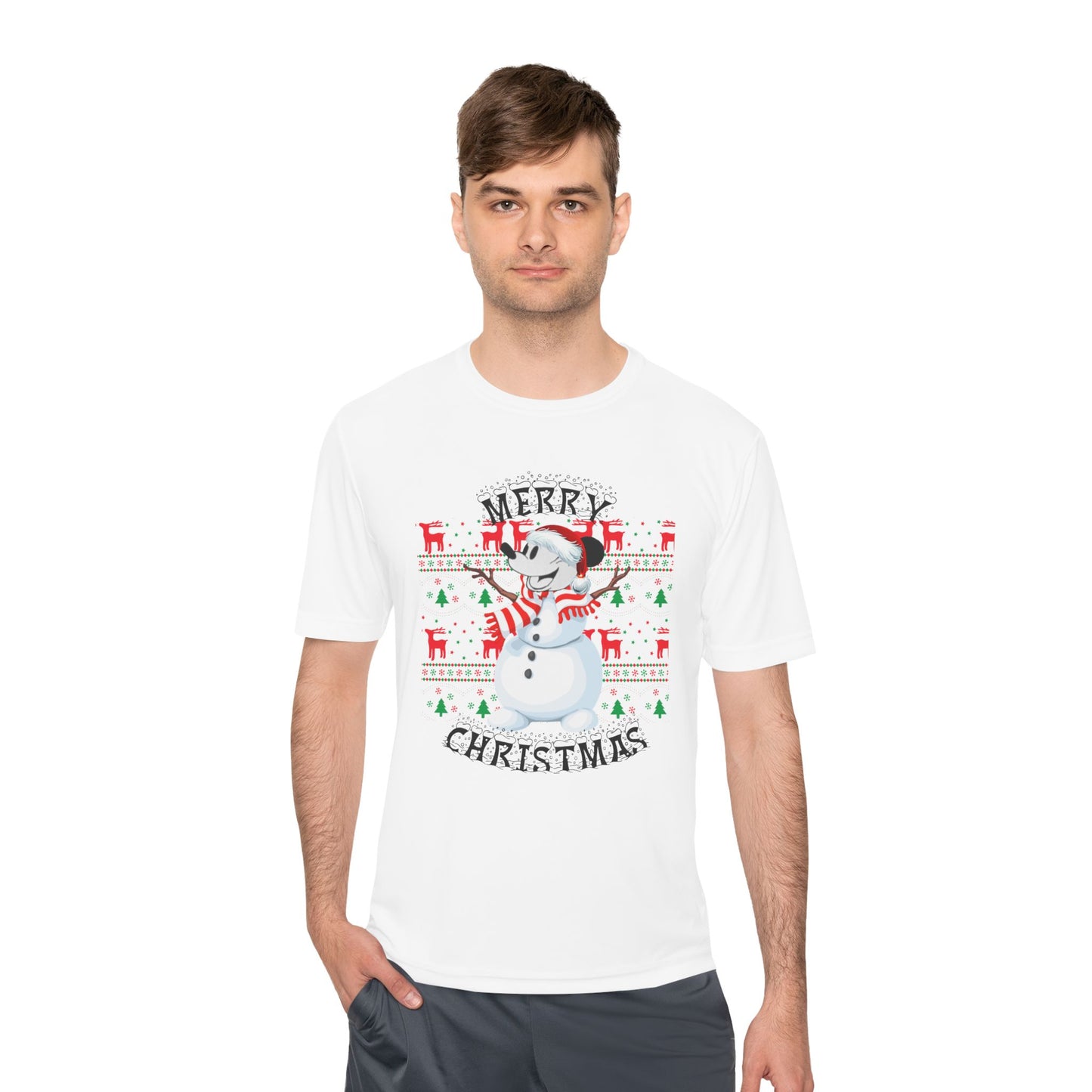 Christmas Snowman Tee - 'Merry Christmas' Holiday Graphic Shirt