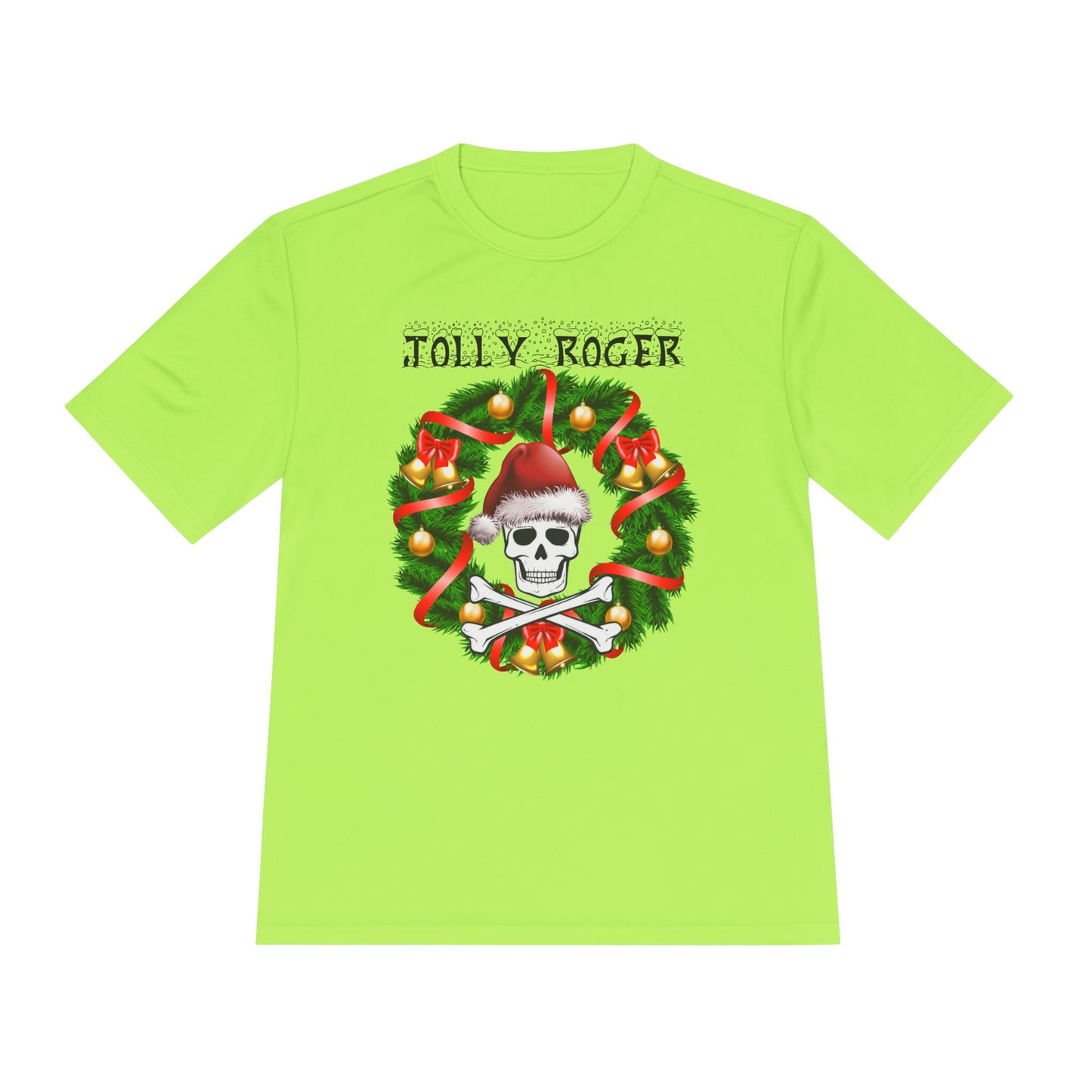 Jolly Roger Christmas Tee — Pirate Skull Wreath Holiday Shirt