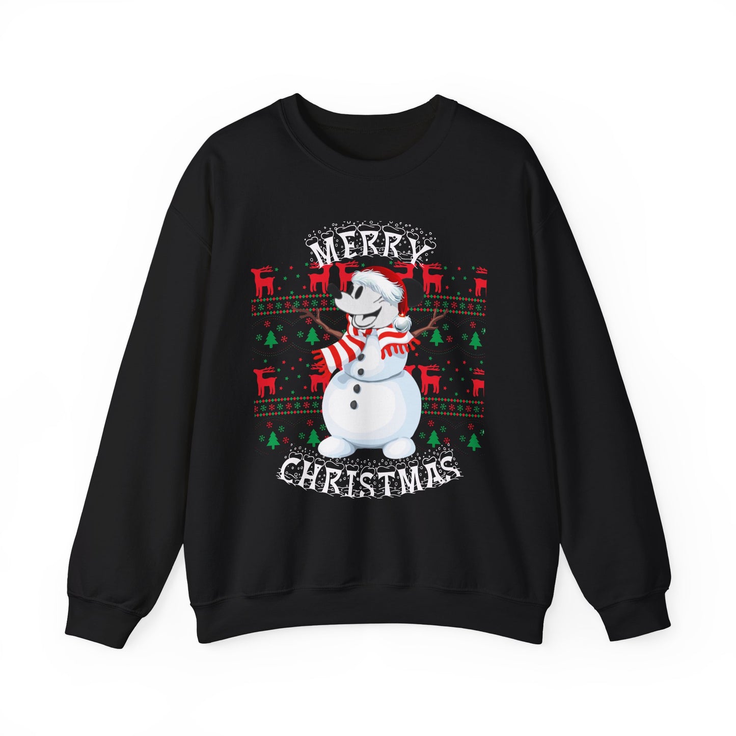 Christmas Snowman Crewneck Sweatshirt – "Merry Christmas" Holiday Pullover