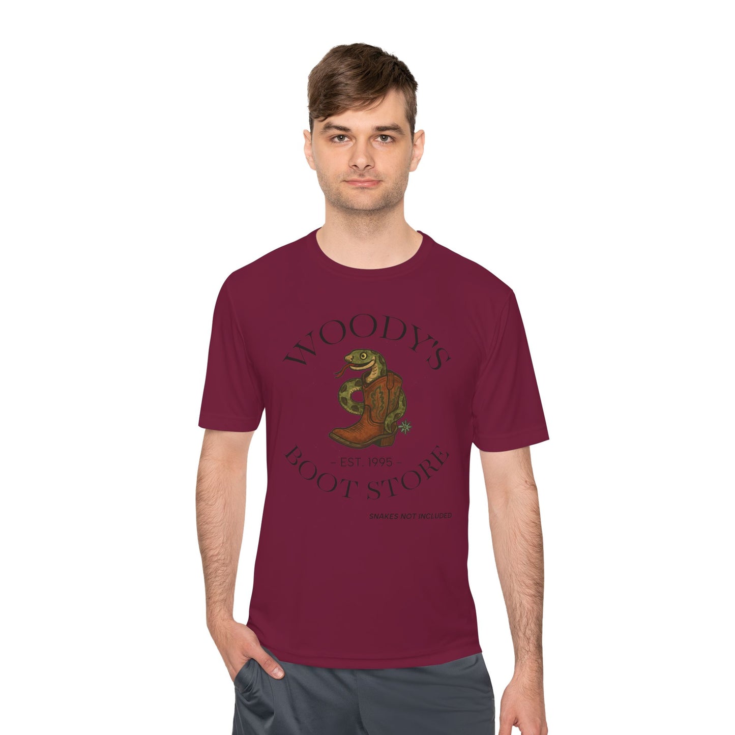 Woody's Boot Store -Moisture Wicking Tee