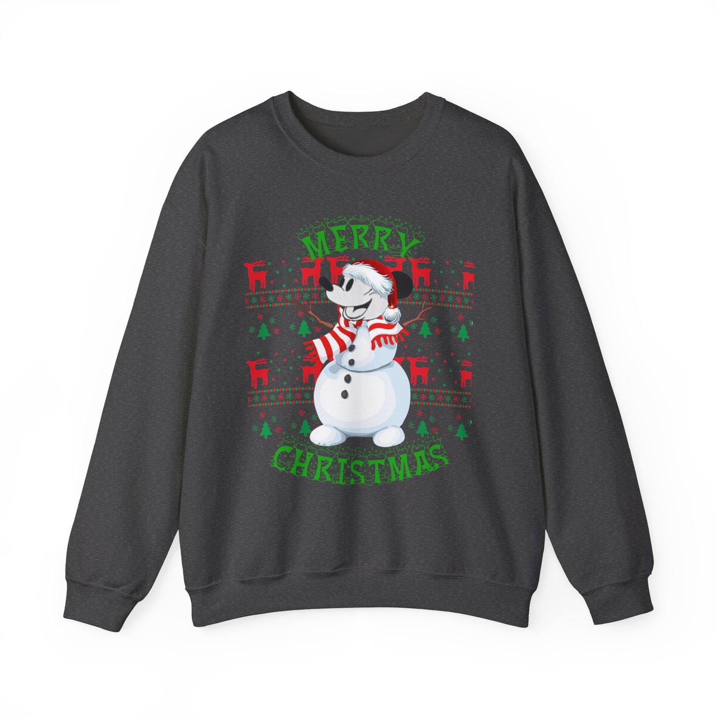Christmas Snowman Crewneck Sweatshirt – "Merry Christmas" Holiday Pullover