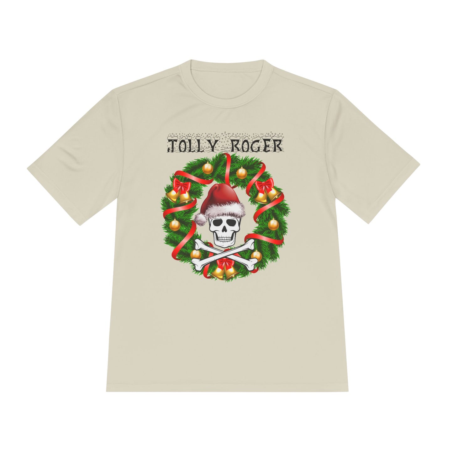 Jolly Roger Christmas Tee — Pirate Skull Wreath Holiday Shirt