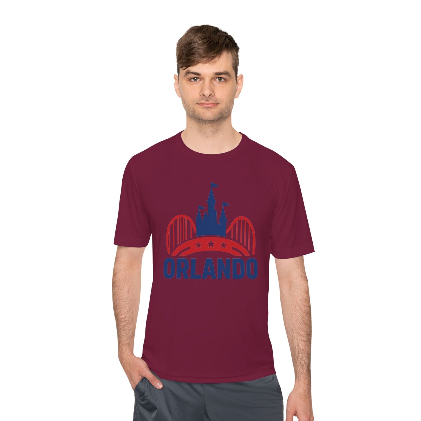 Orlando Theme Park Graphic Tee — Retro Castle & Roller Coaster Shirt