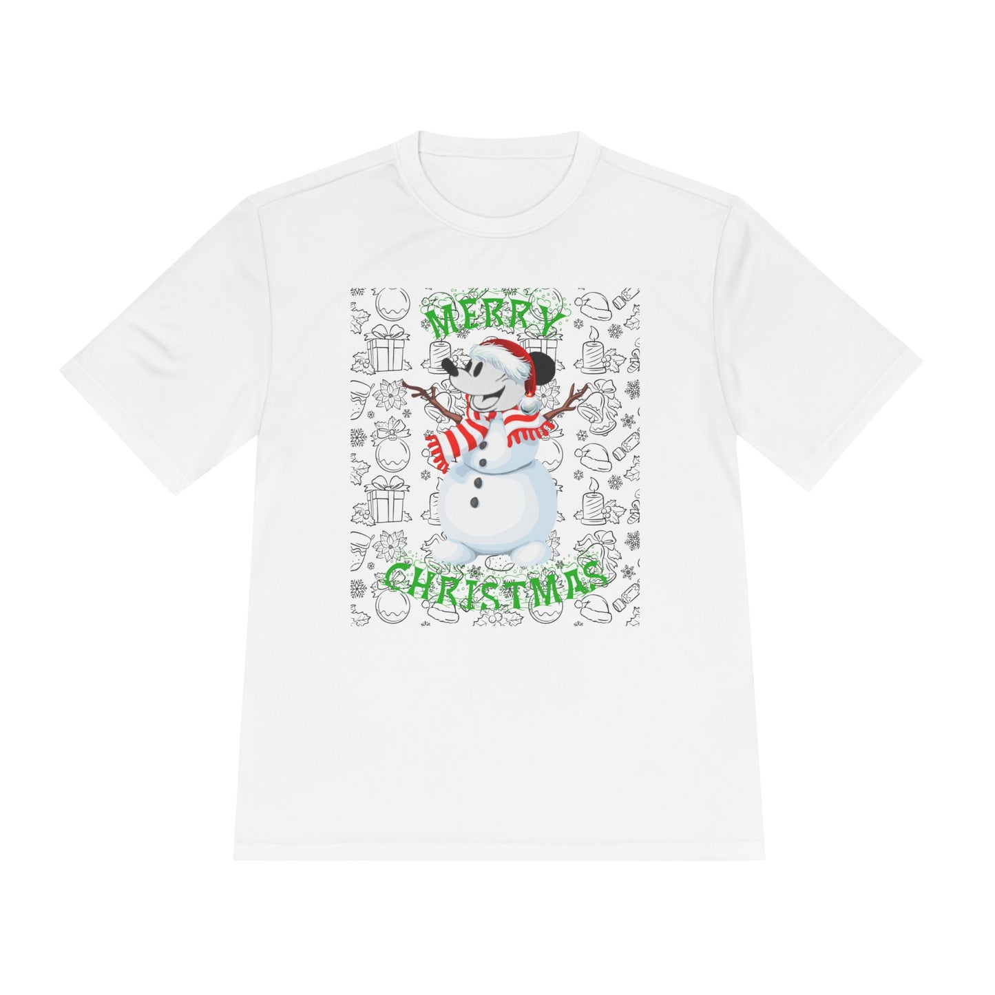 Holiday Snowman Graphic Tee - 'Let It Snow' Moisture-Wicking Shirt