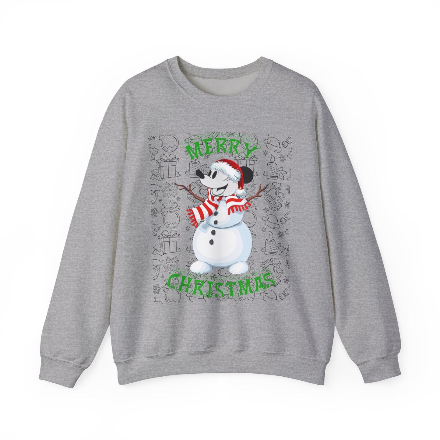 Christmas Snowman Crewneck Sweatshirt – "Merry Christmas" Holiday Pullover