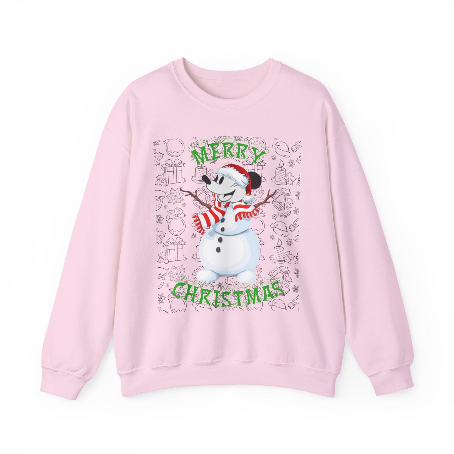 Christmas Snowman Crewneck Sweatshirt – "Merry Christmas" Holiday Pullover