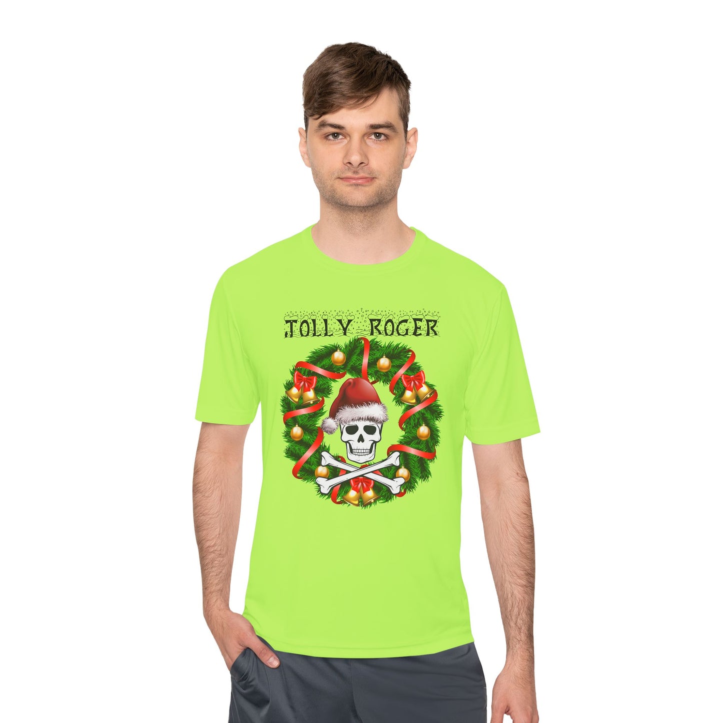 Jolly Roger Christmas Tee — Pirate Skull Wreath Holiday Shirt