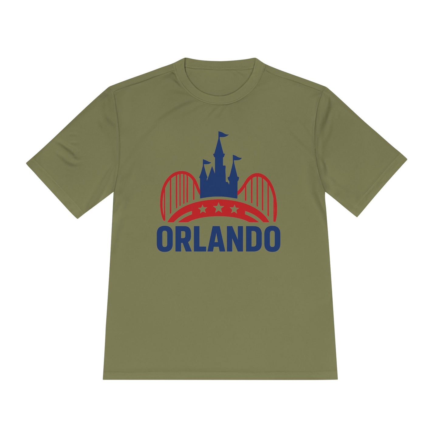Orlando Theme Park Graphic Tee — Retro Castle & Roller Coaster Shirt