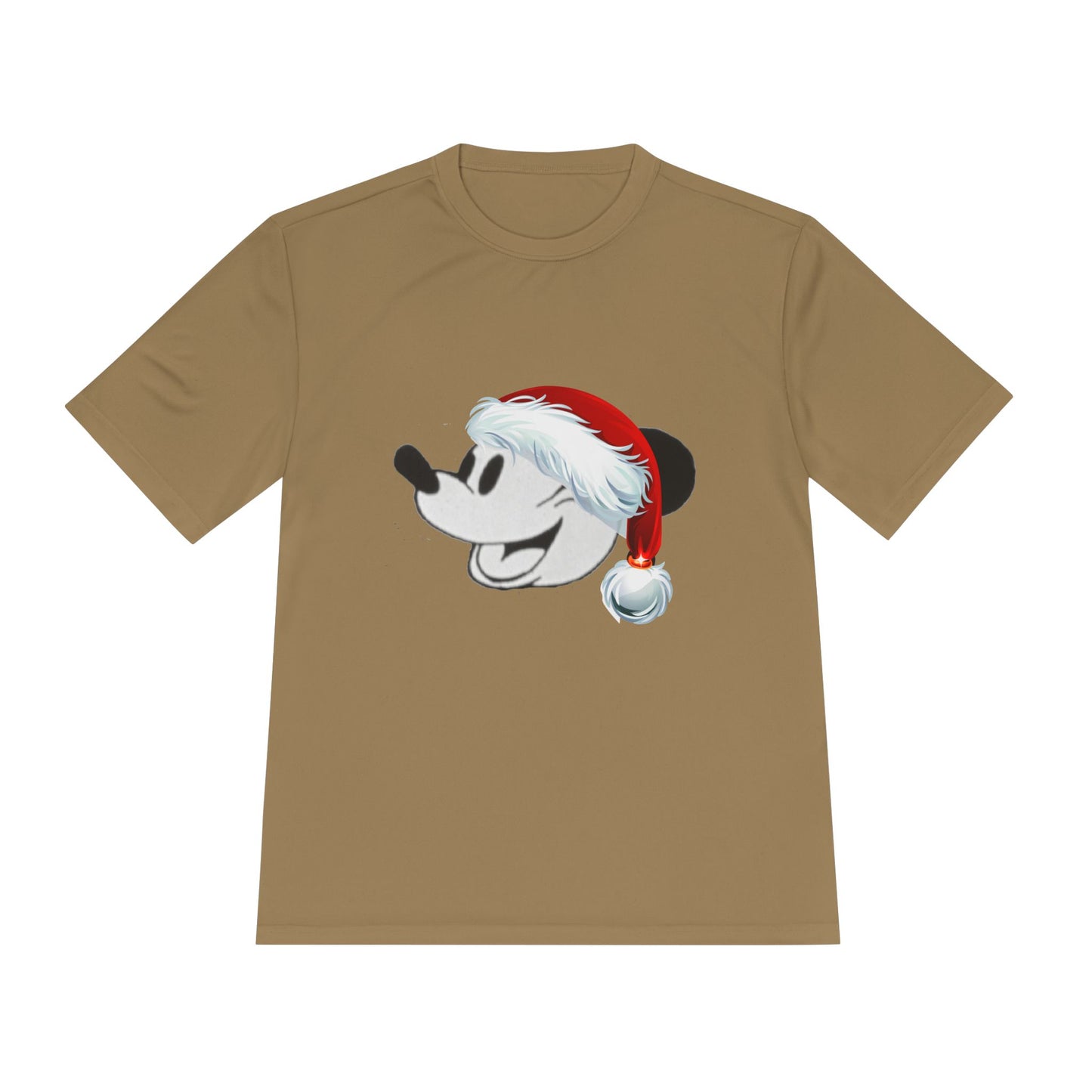 Christmas Cartoon Mouse Tee — Festive Santa Hat Holiday T-Shirt