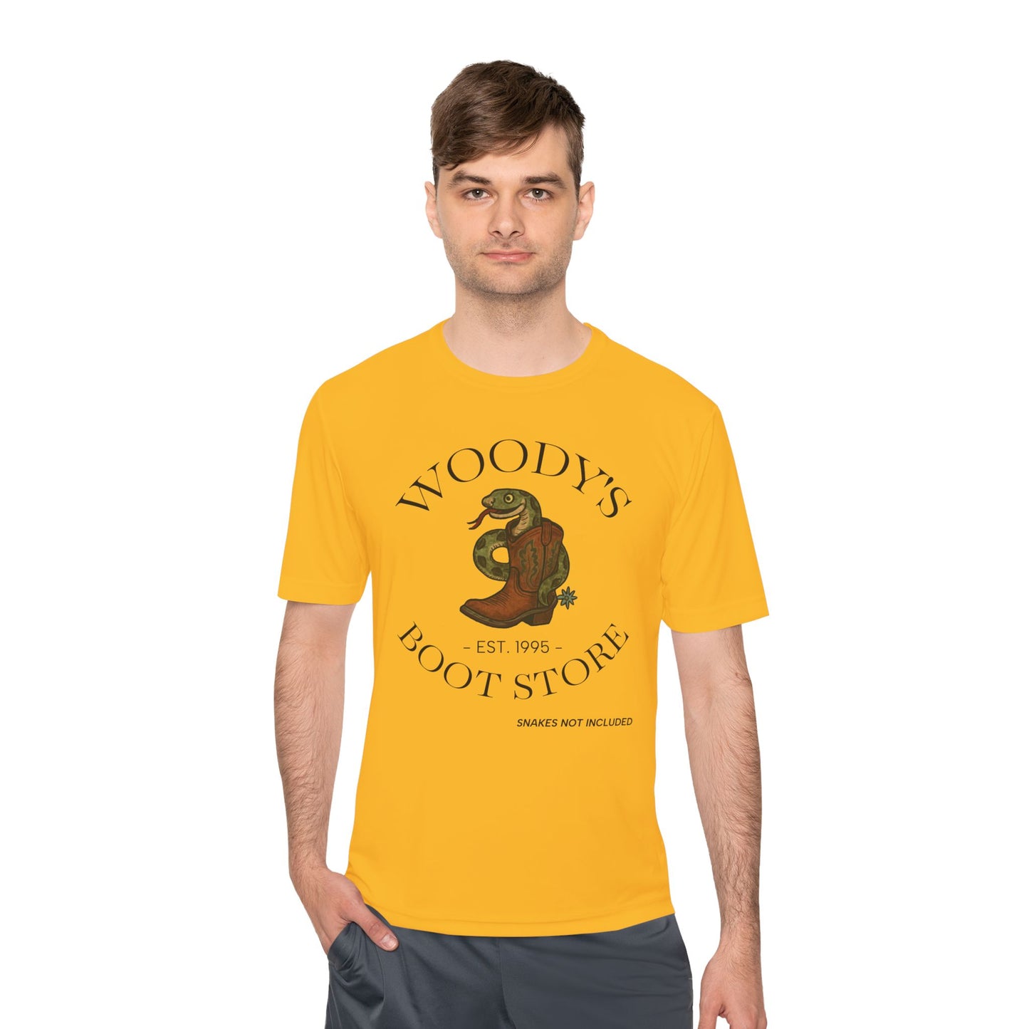 Woody's Boot Store -Moisture Wicking Tee
